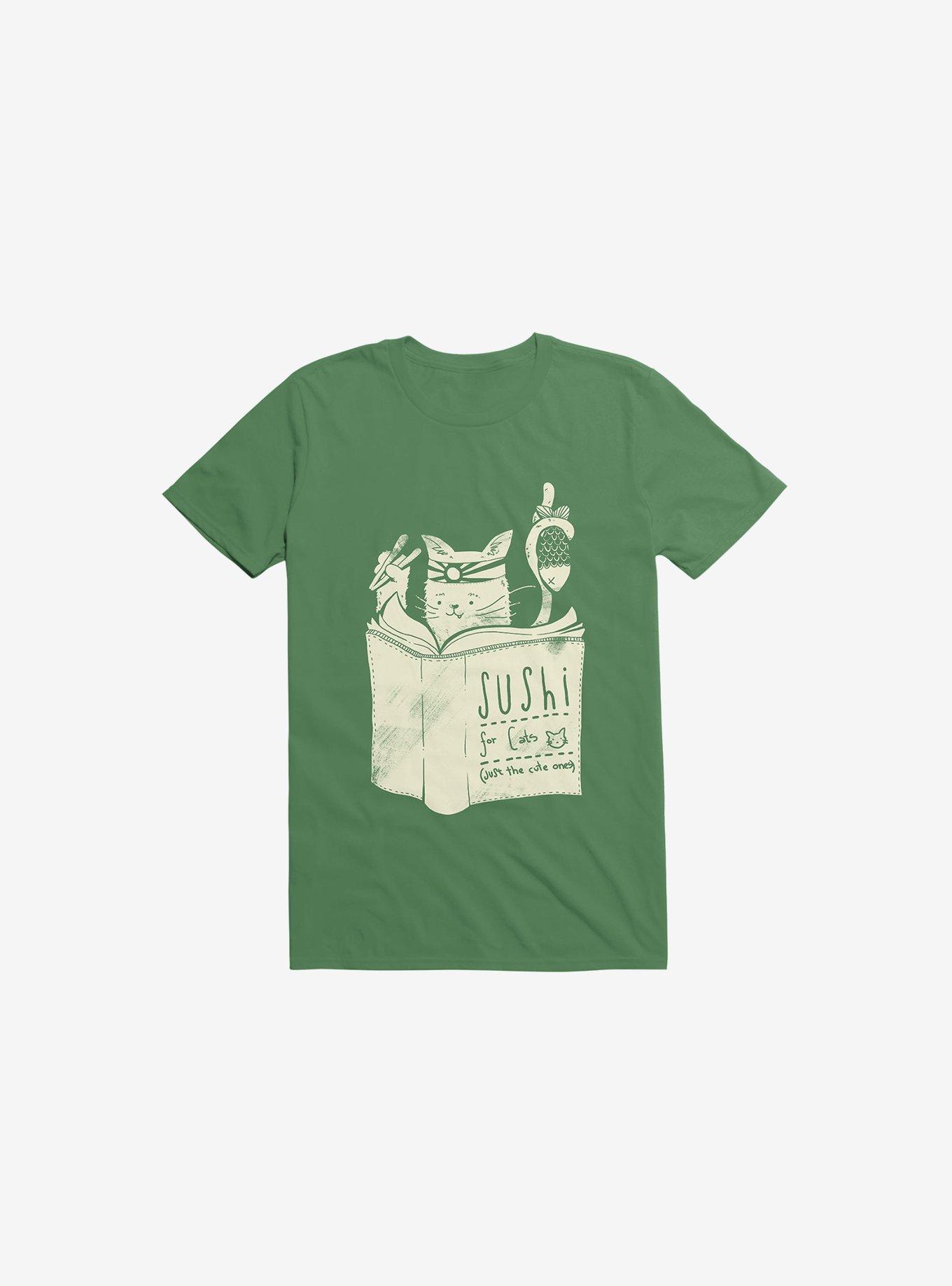 Sushi For Cats T-Shirt, KELLY GREEN, hi-res
