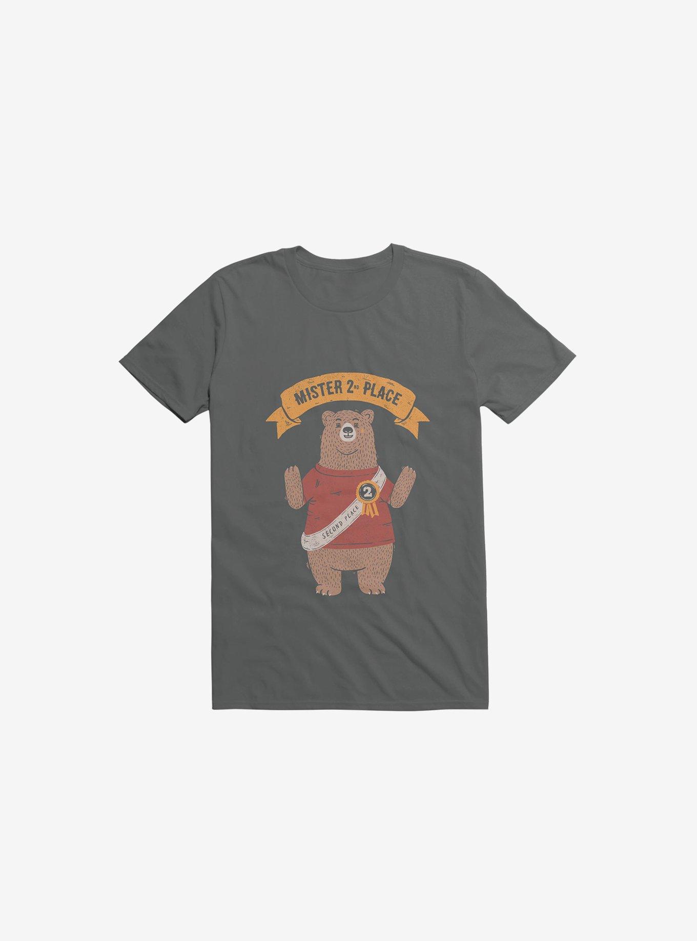 2nd Place Bear Charcoal Grey T-Shirt