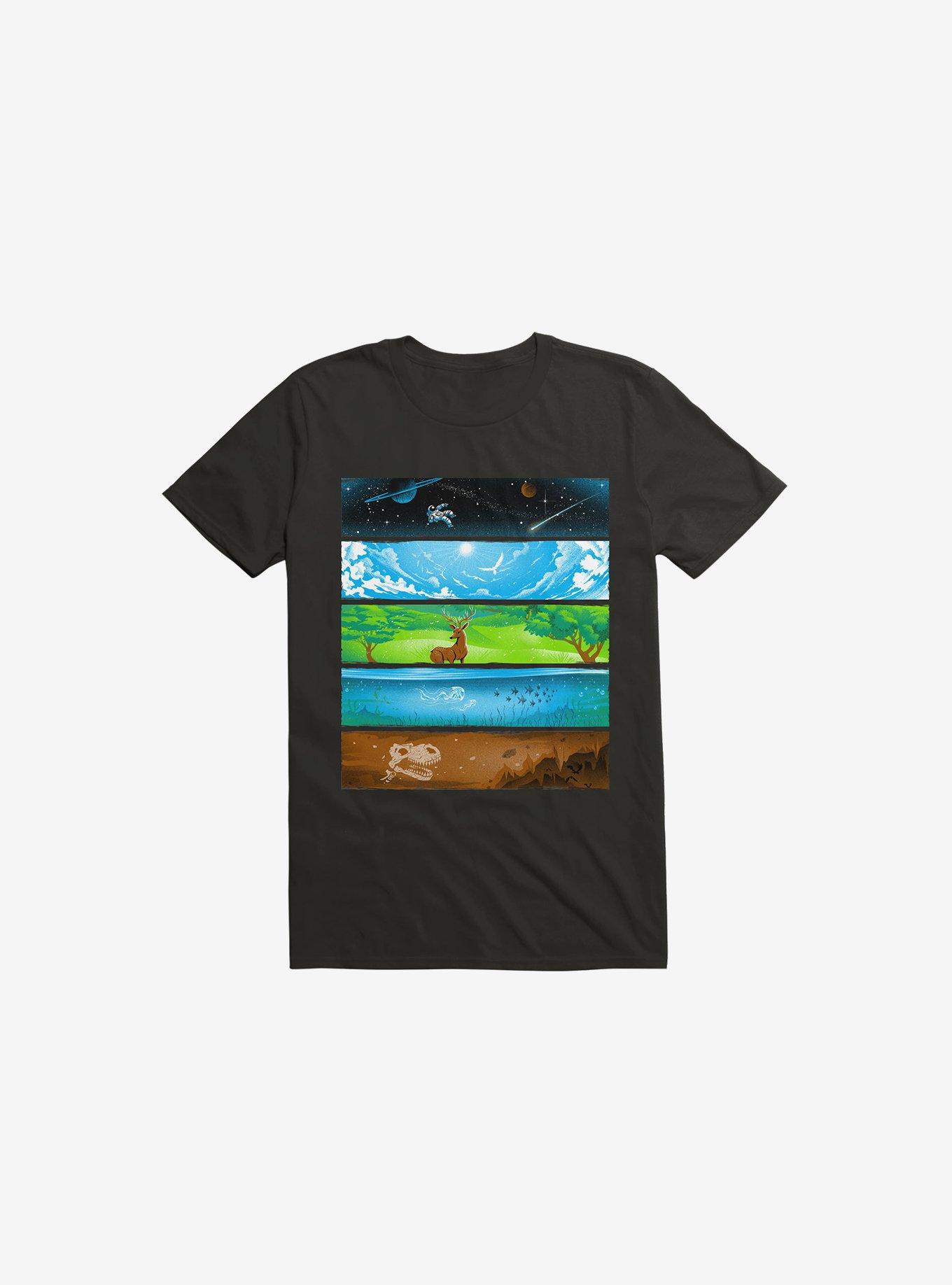 Across The Earth Black T-Shirt, , hi-res