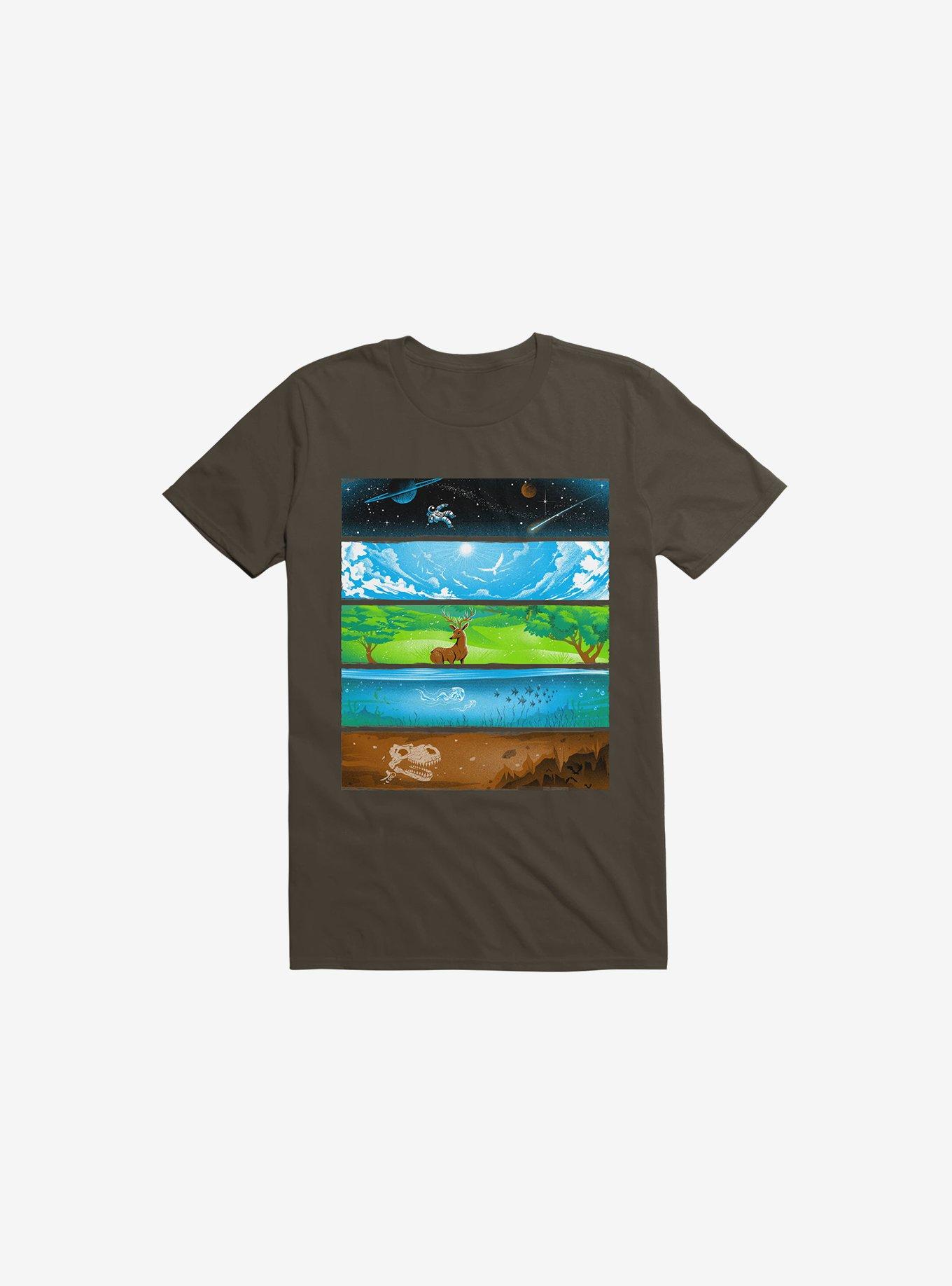Across The Earth Brown T-Shirt, BROWN, hi-res