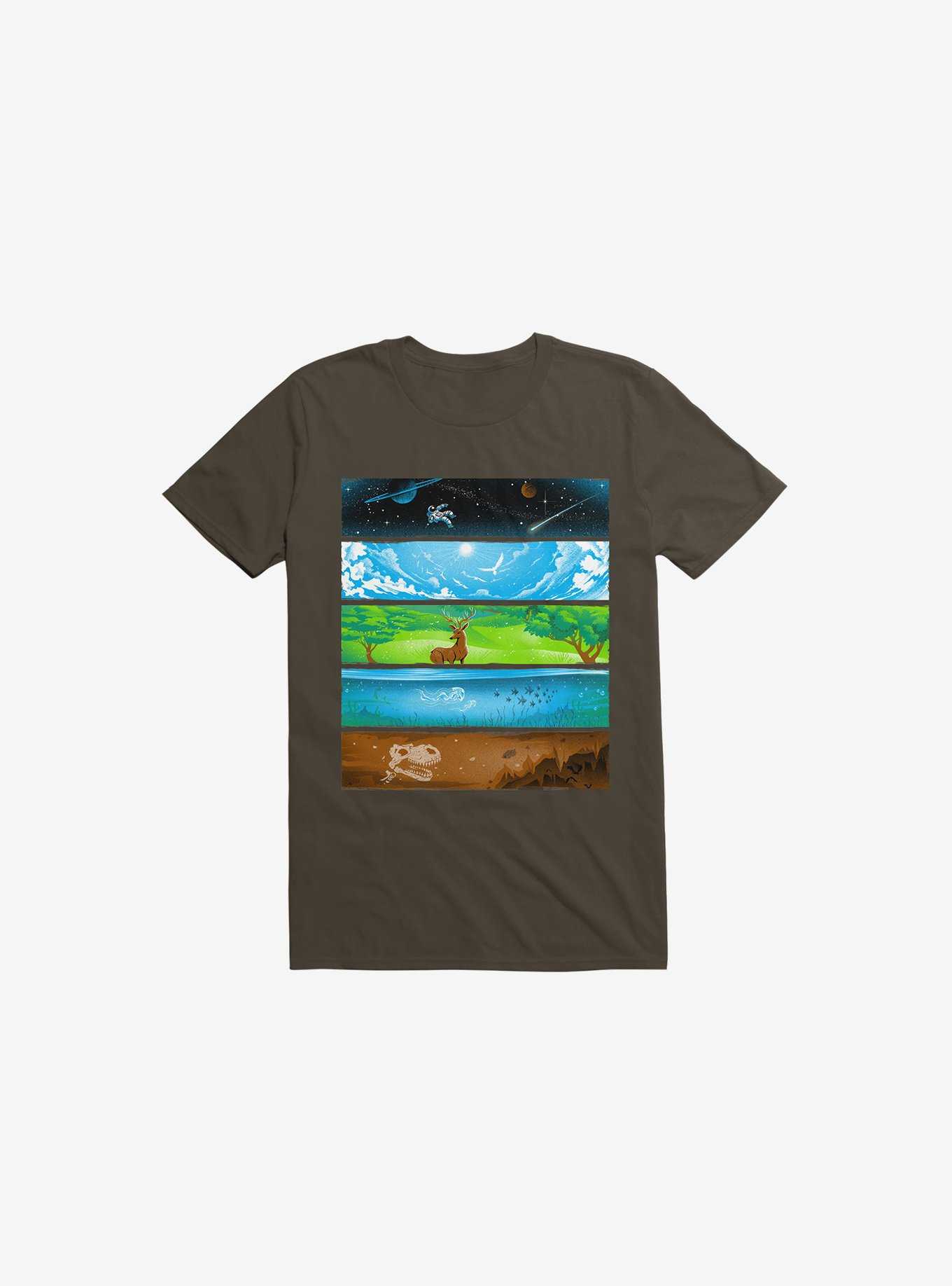 Across The Earth Brown T-Shirt, , hi-res