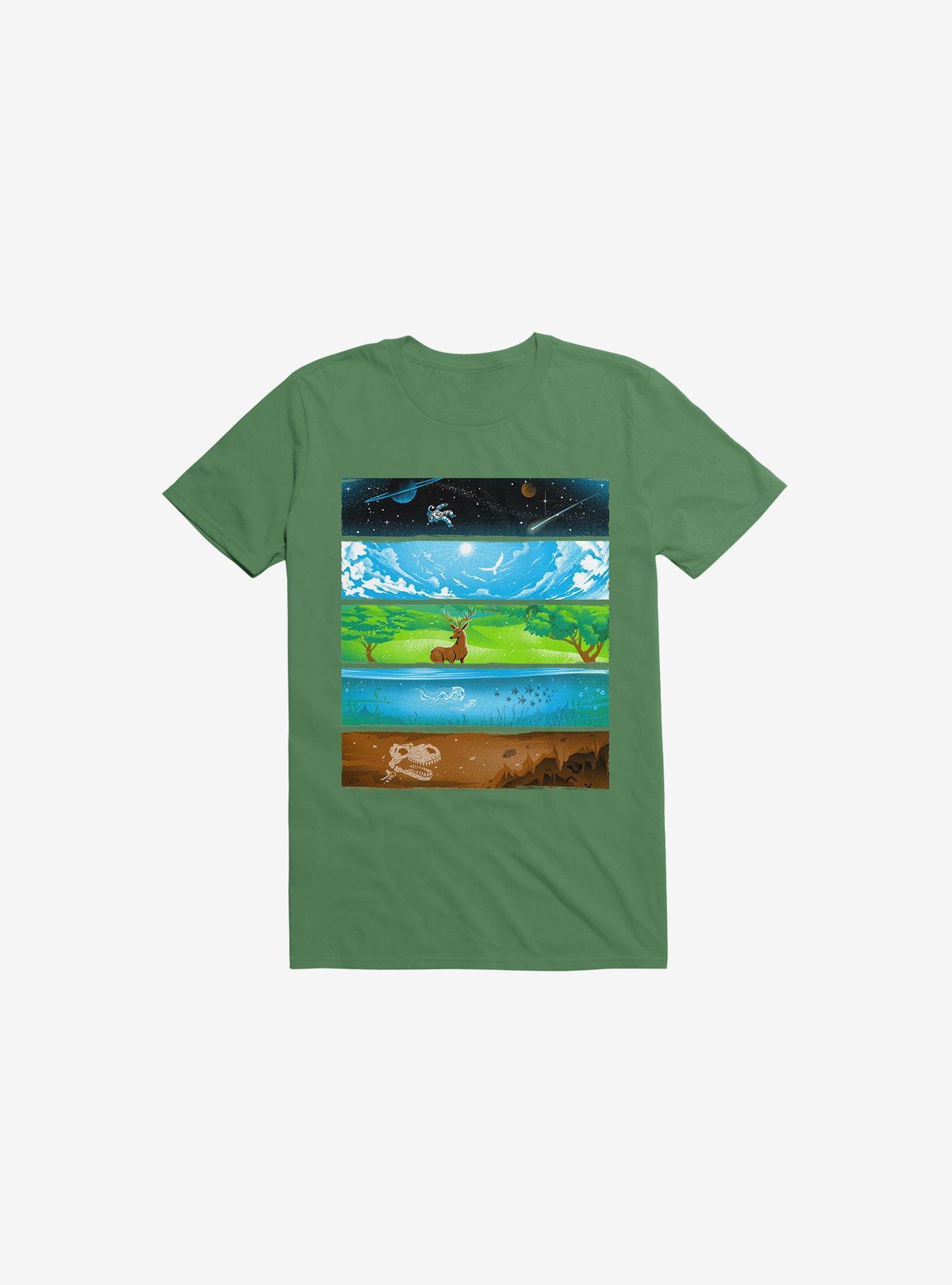 Across The Earth Kelly Green T-Shirt