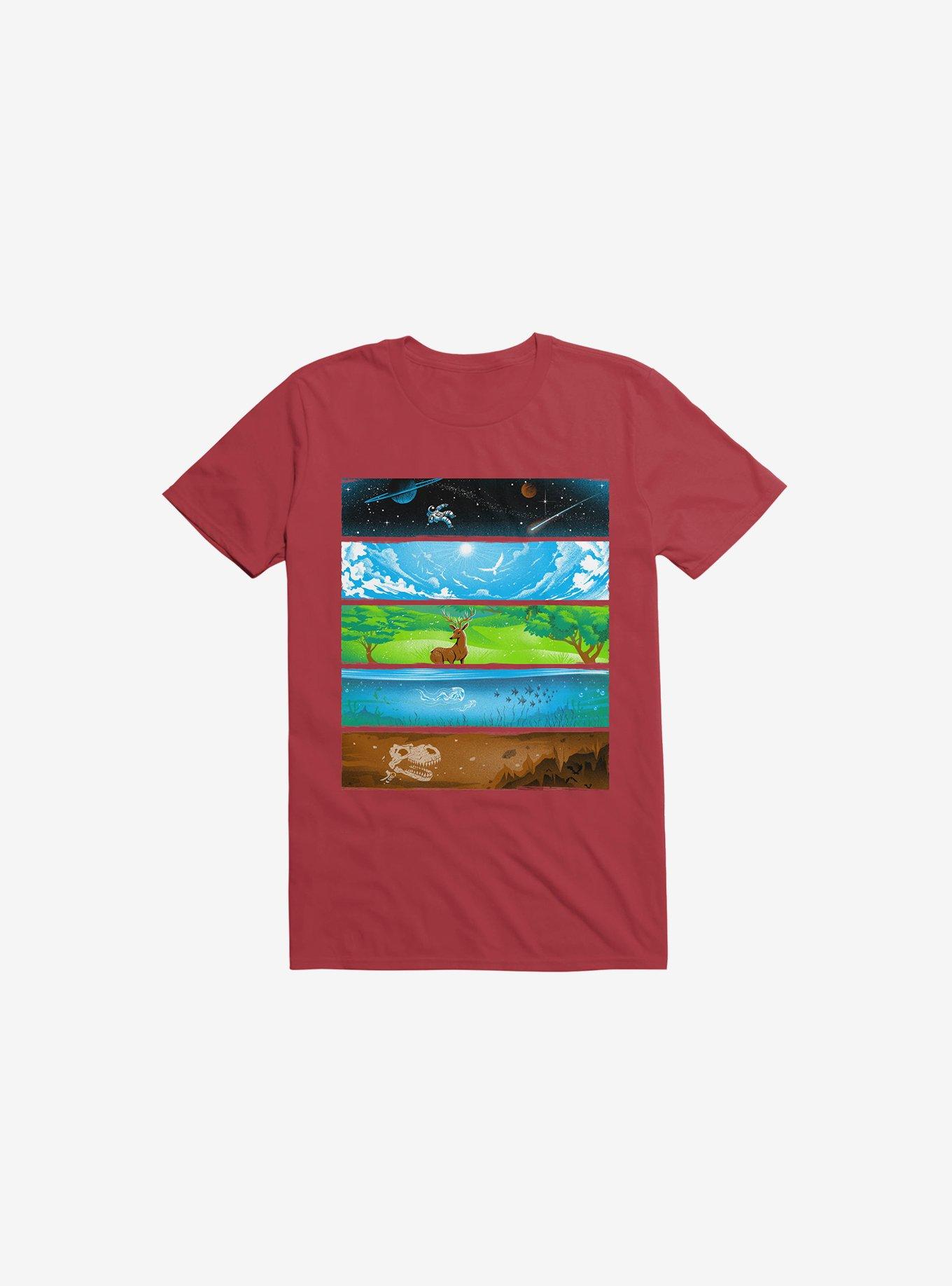 Across The Earth Red T-Shirt, , hi-res