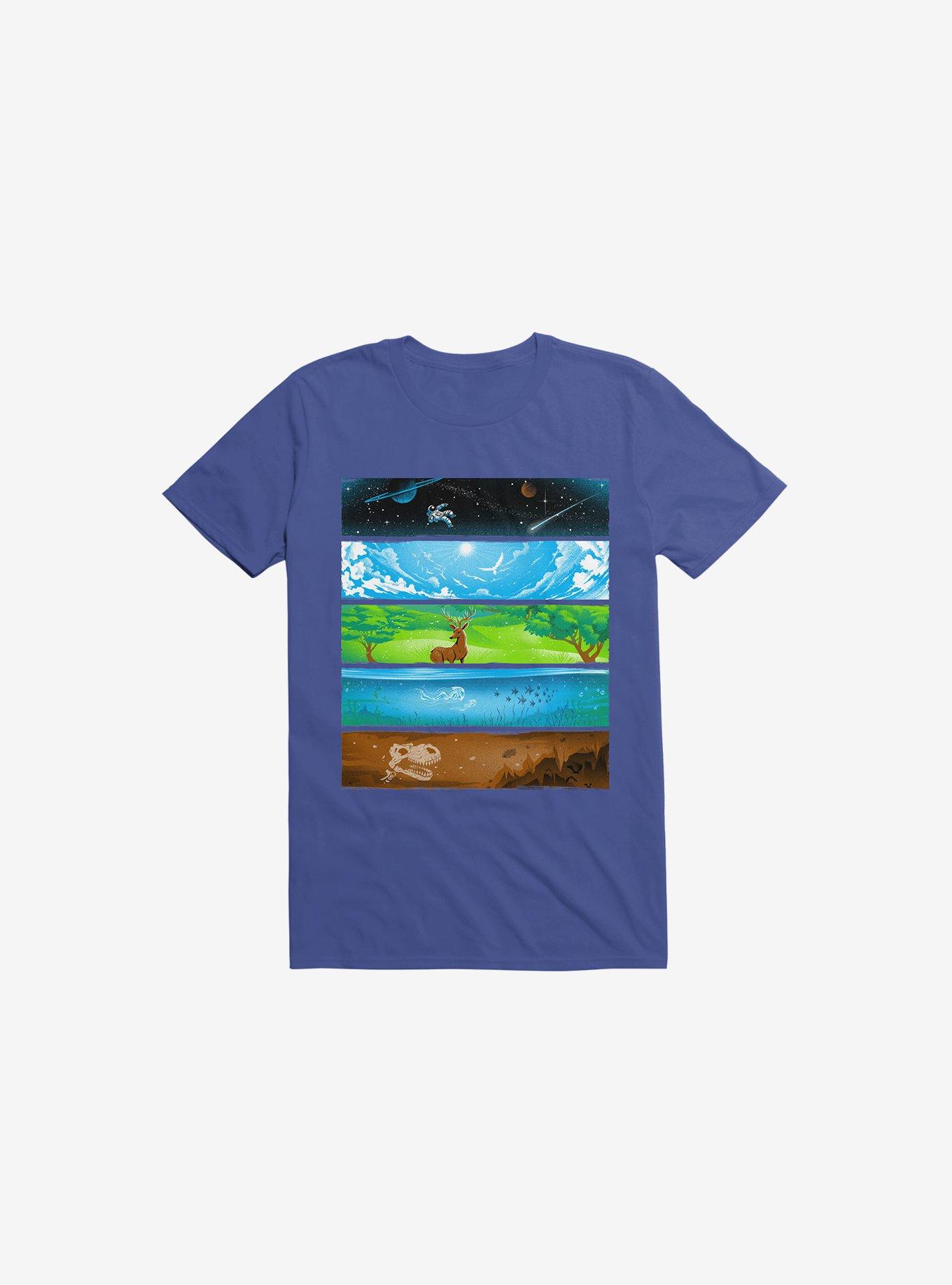 Across The Earth Royal Blue T-Shirt, , hi-res