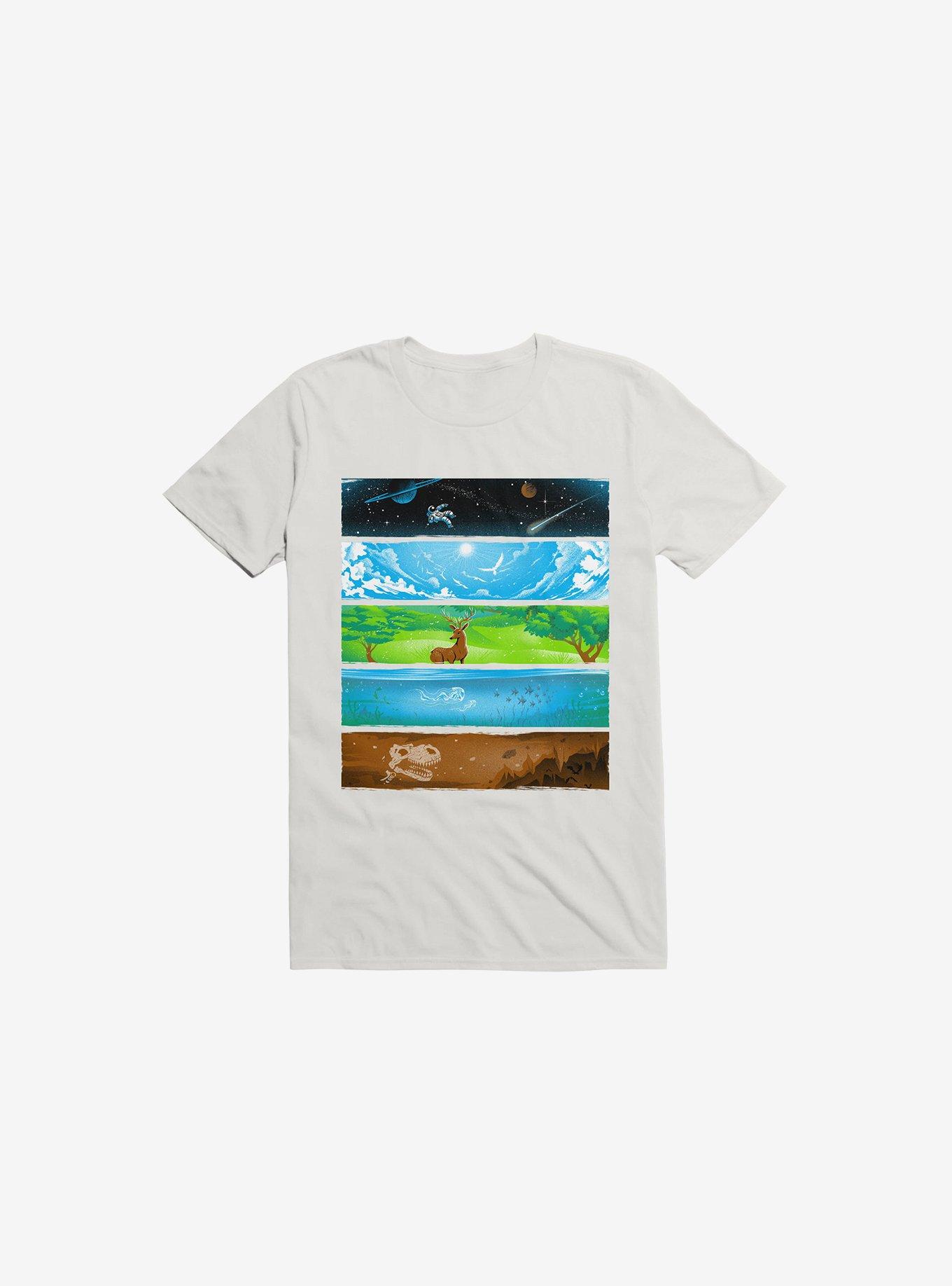 Across The Earth White T-Shirt, , hi-res