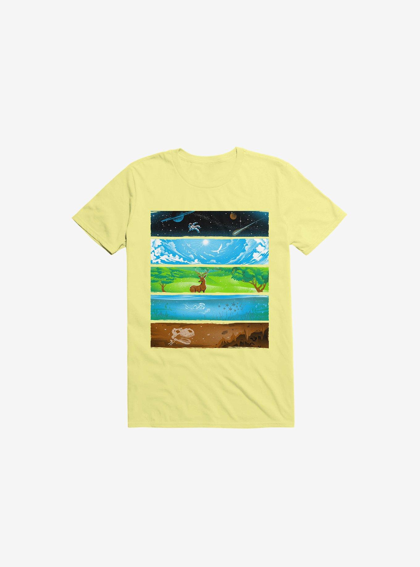 Across The Earth Corn Silk Yellow T-Shirt, , hi-res