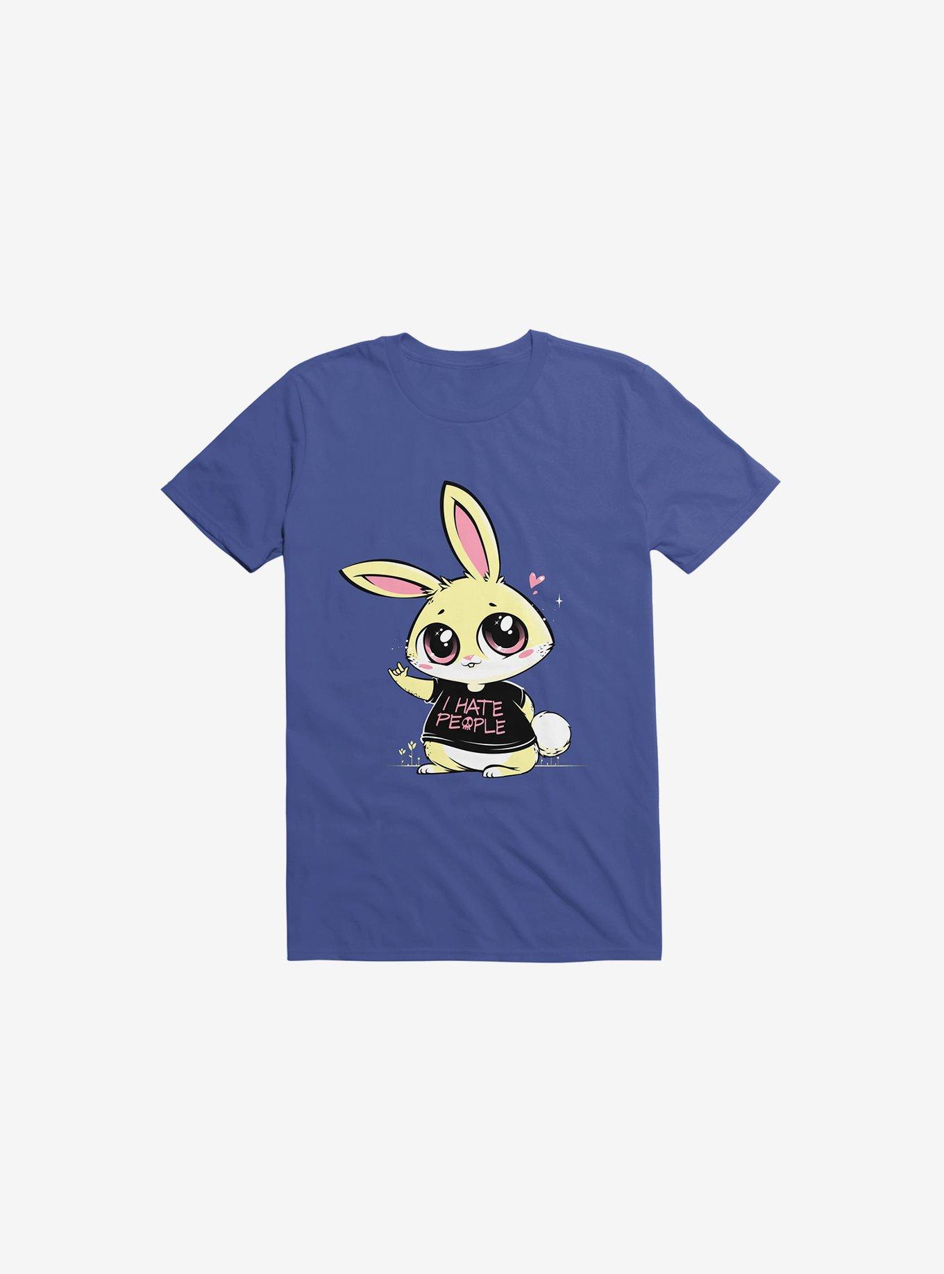 I Hate People Bunny Royal Blue T-Shirt, ROYAL, hi-res
