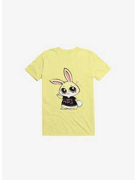 I Hate People Bunny Corn Silk Yellow T-Shirt, , hi-res