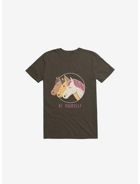 Be Yourself Unicorn Brown T-Shirt, , hi-res