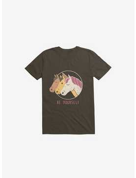 Be Yourself Unicorn Brown T-Shirt, , hi-res