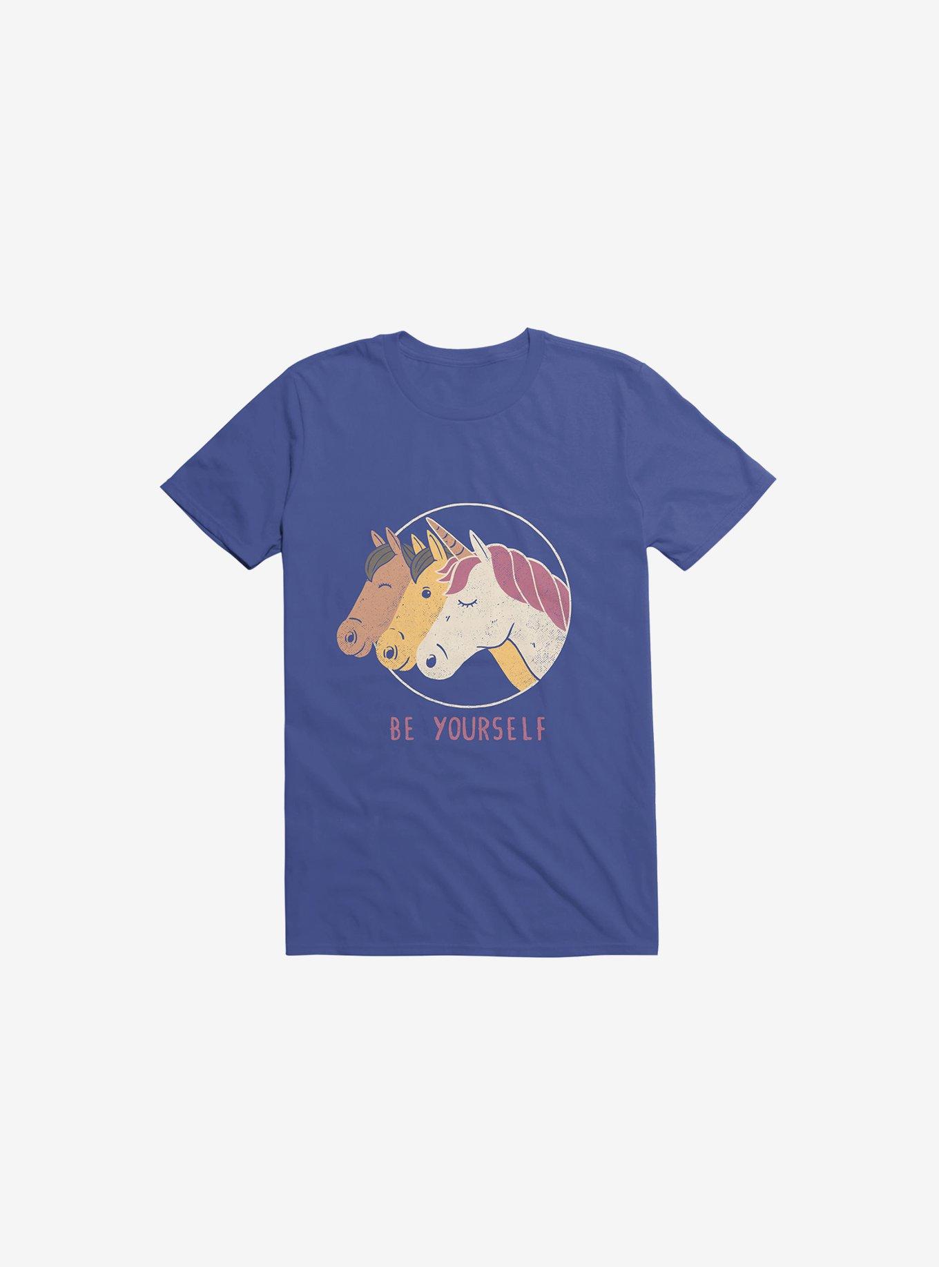 Be Yourself Unicorn Royal Blue T-Shirt, ROYAL, hi-res