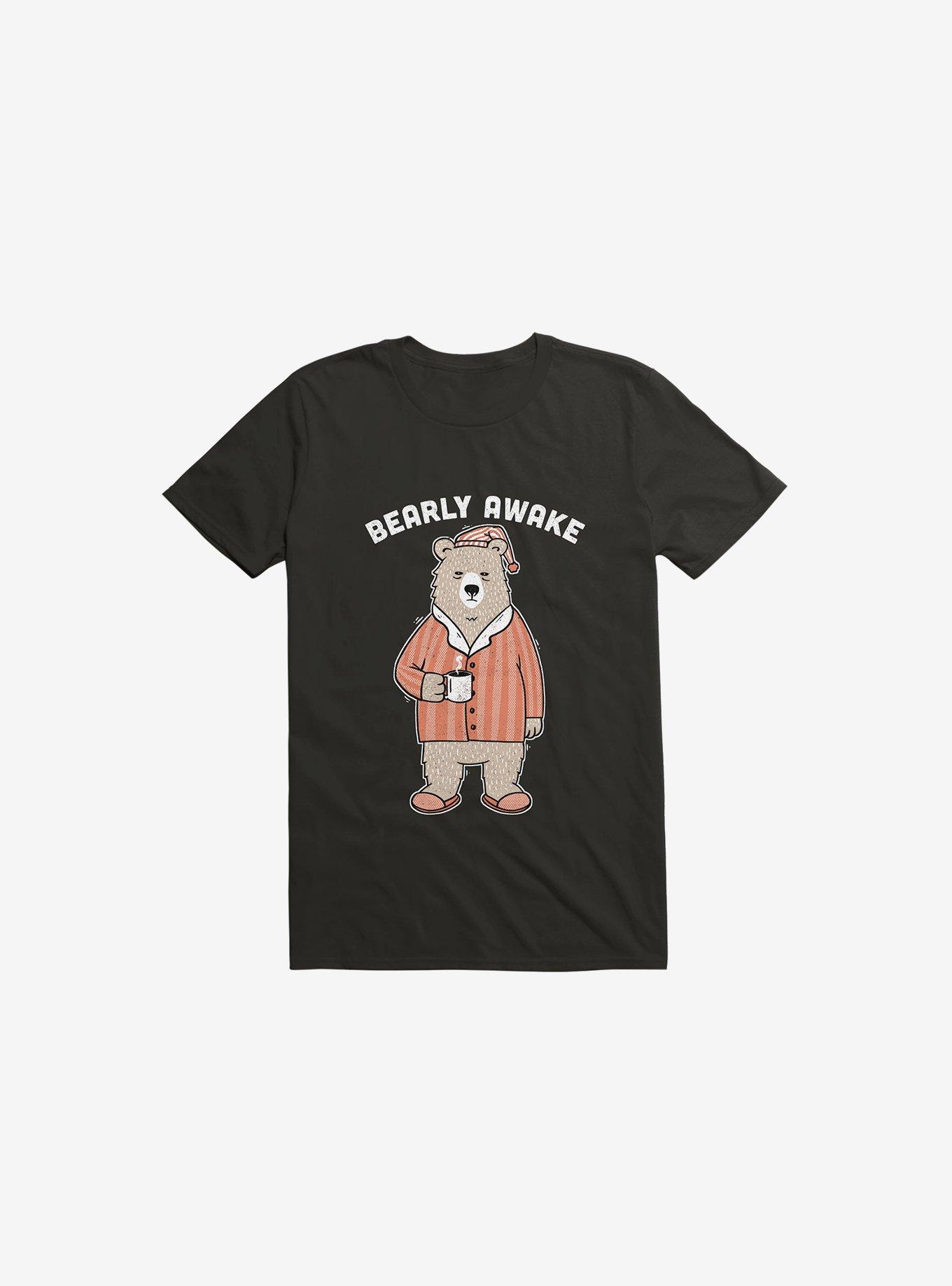 Bearly Awake Black T-Shirt, BLACK, hi-res