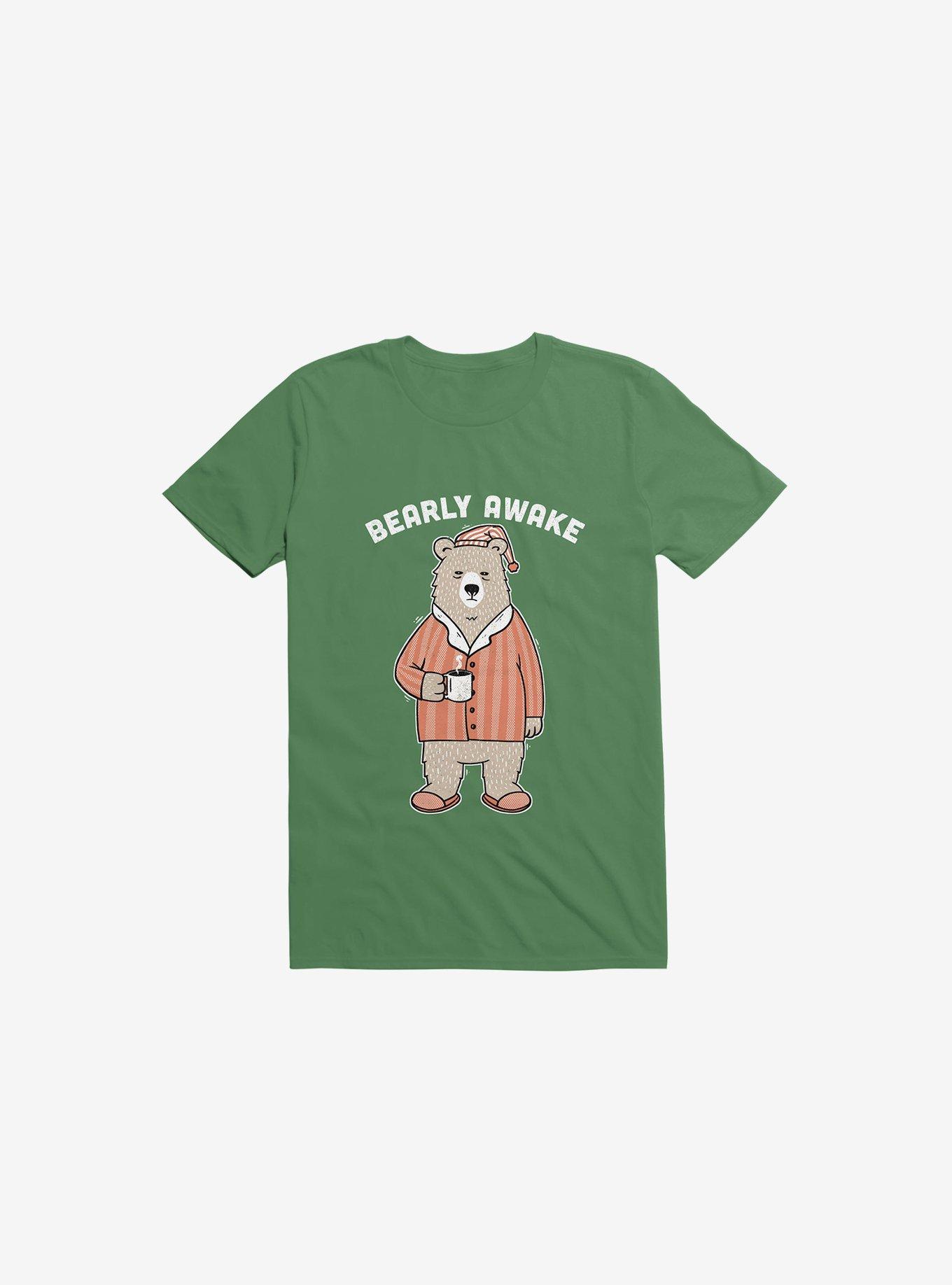 Bearly Awake Kelly Green T-Shirt, , hi-res