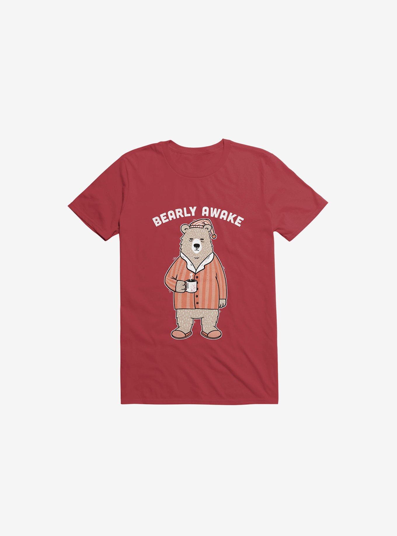 Bearly Awake Red T-Shirt, , hi-res