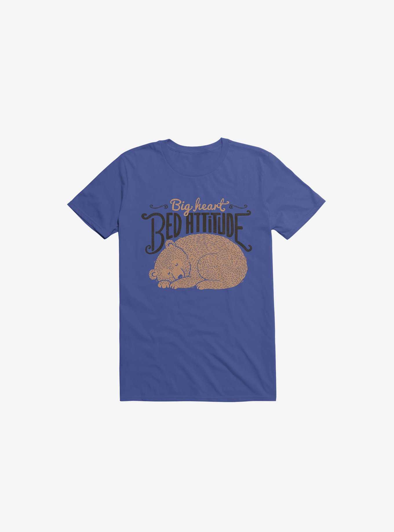 Big Heart Bed Attitude Royal Blue T-Shirt, , hi-res