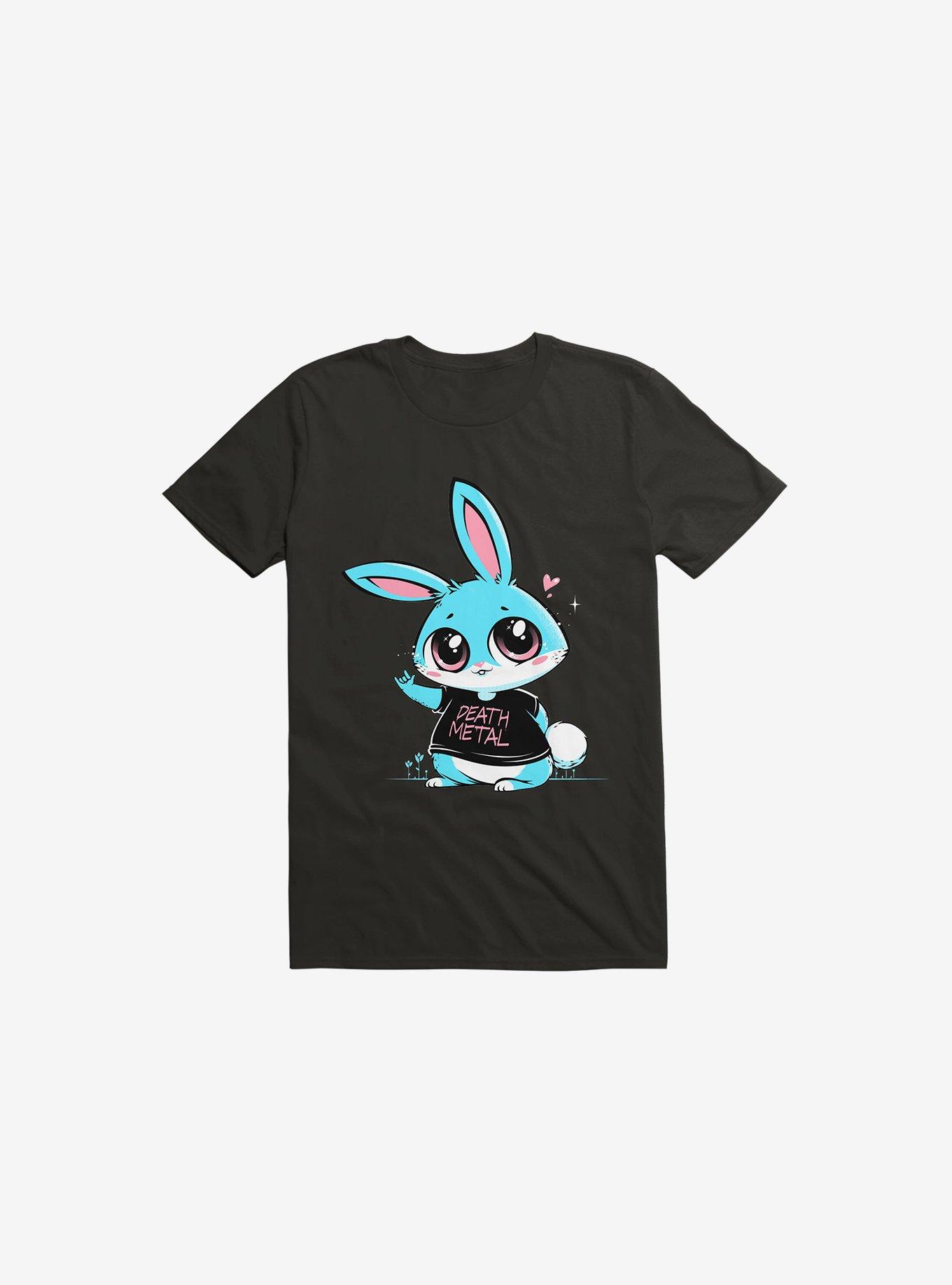 Death Metal Bunny Black T-Shirt, BLACK, hi-res