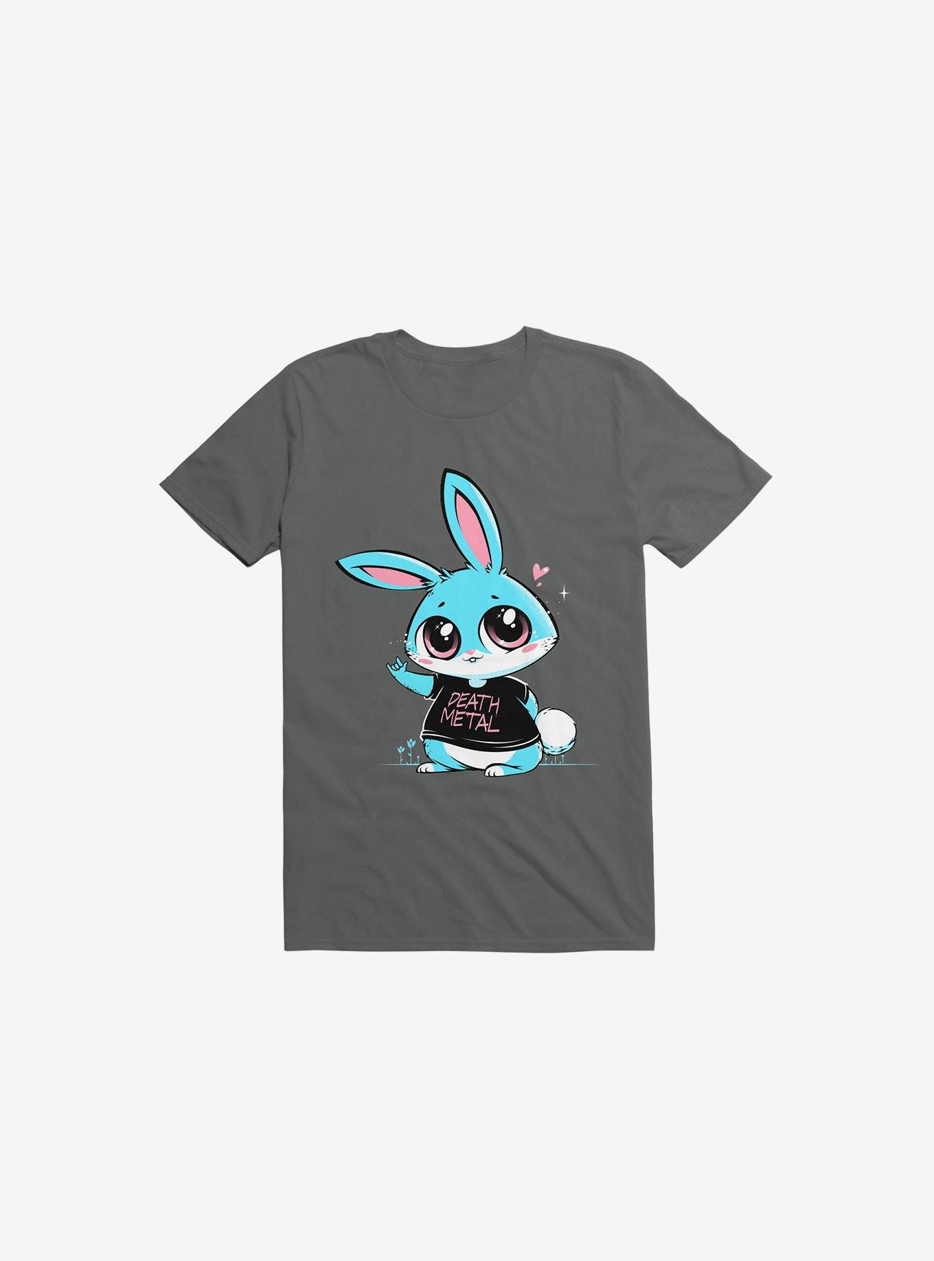 Death Metal Bunny Charcoal Grey T-Shirt, CHARCOAL, hi-res