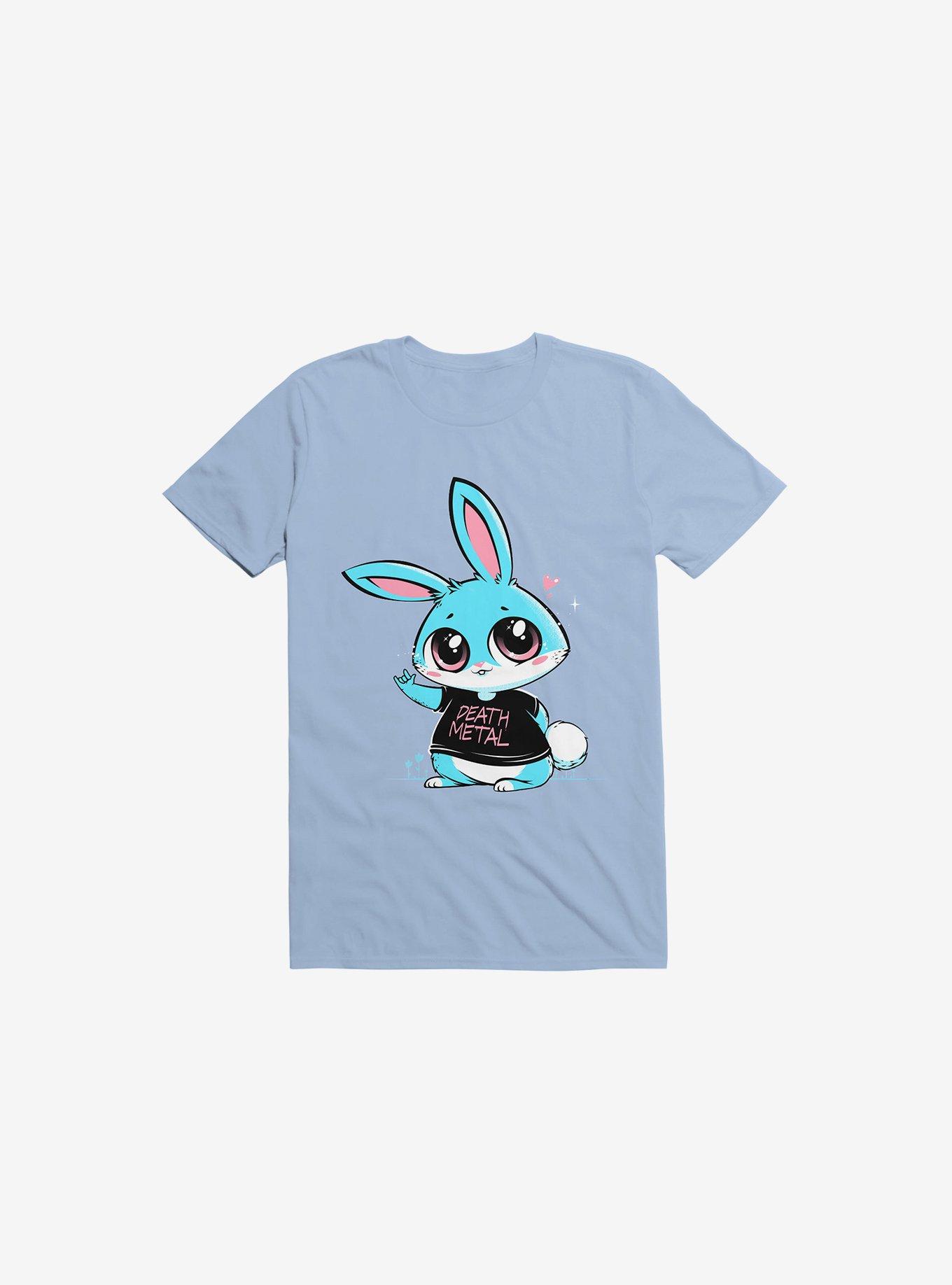 Death Metal Bunny Light Blue T-Shirt
