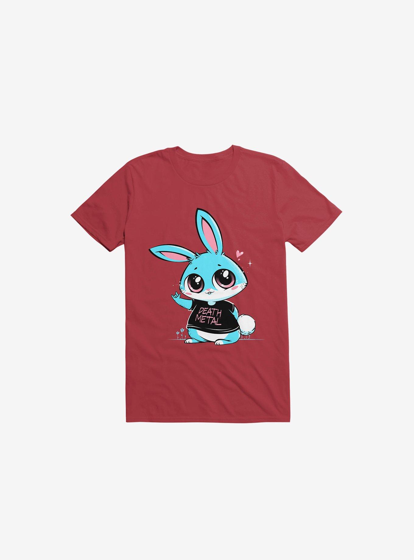 Death Metal Bunny Red T-Shirt, RED, hi-res