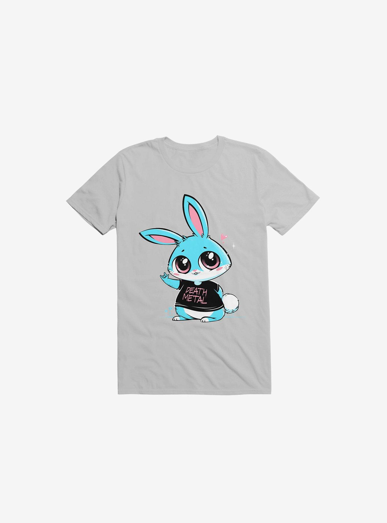 Death Metal Bunny Ice Grey T-Shirt