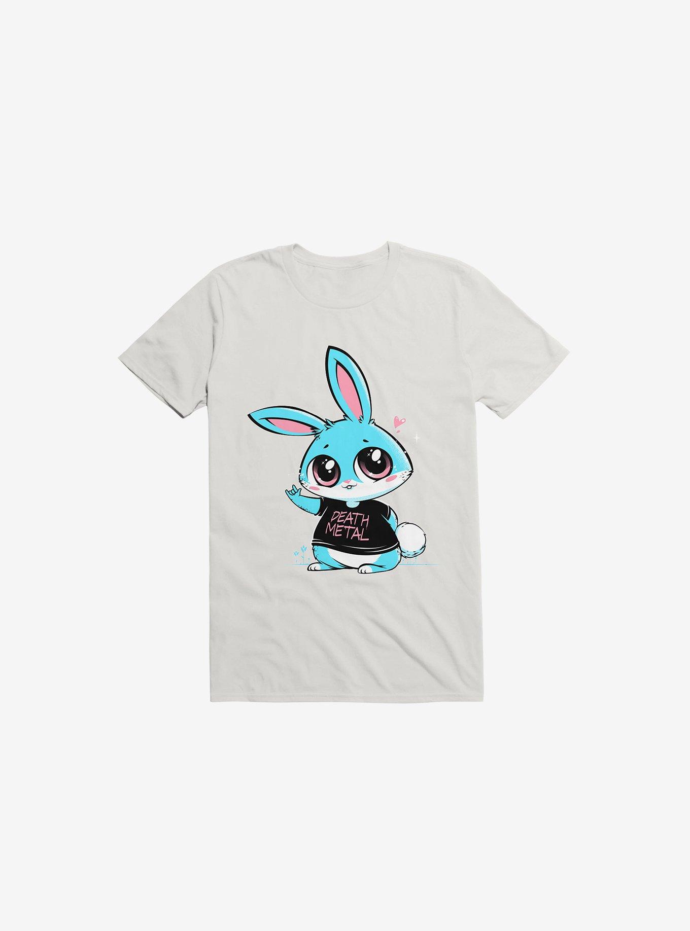 Death Metal Bunny White T-Shirt, , hi-res