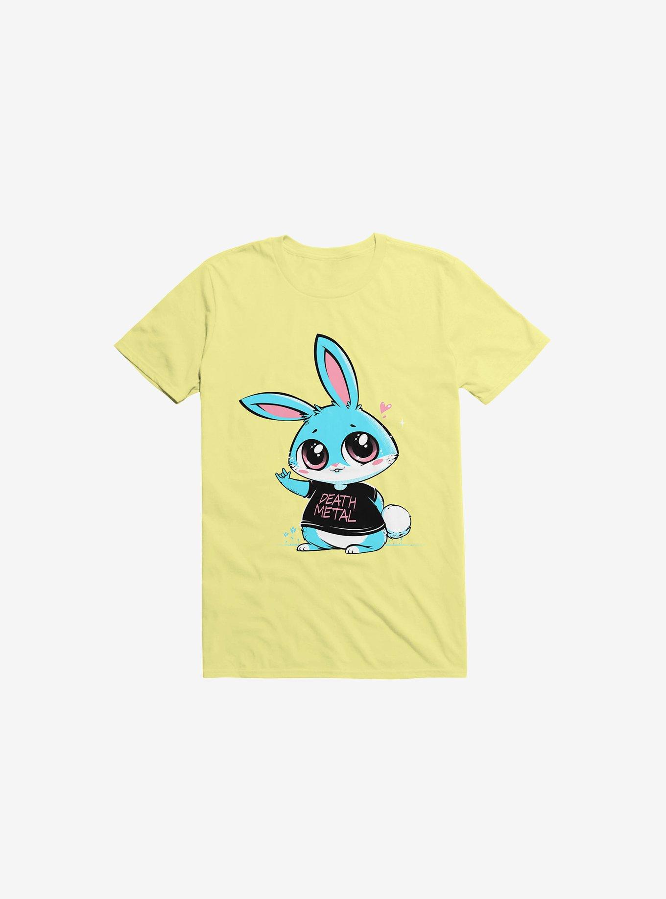 Death Metal Bunny Corn Silk Yellow T-Shirt