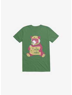 The Future Is Female Bear Astronaut Kelly Green T-Shirt, , hi-res