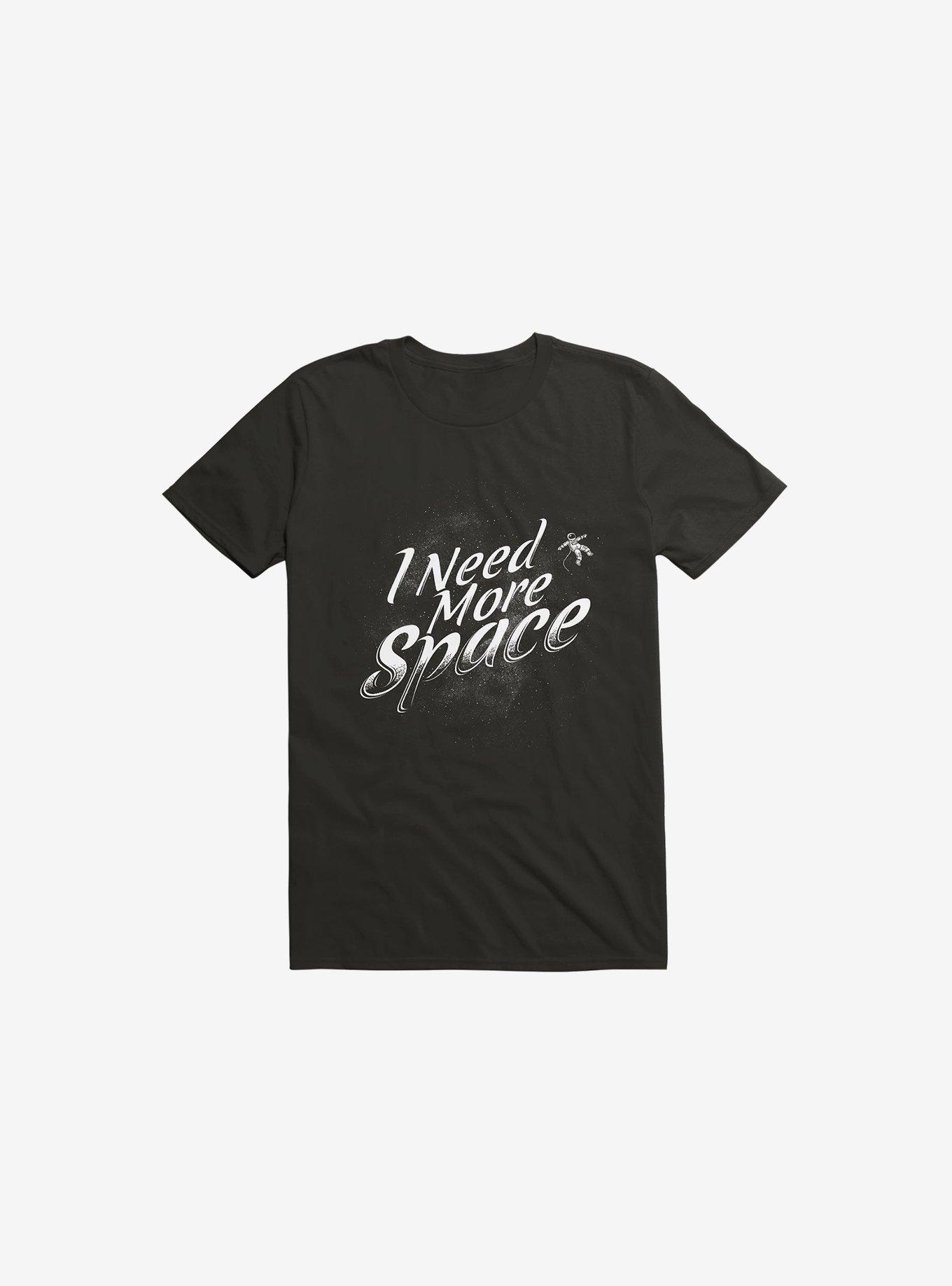 I Need More Space Astronaut Black T-Shirt, BLACK, hi-res