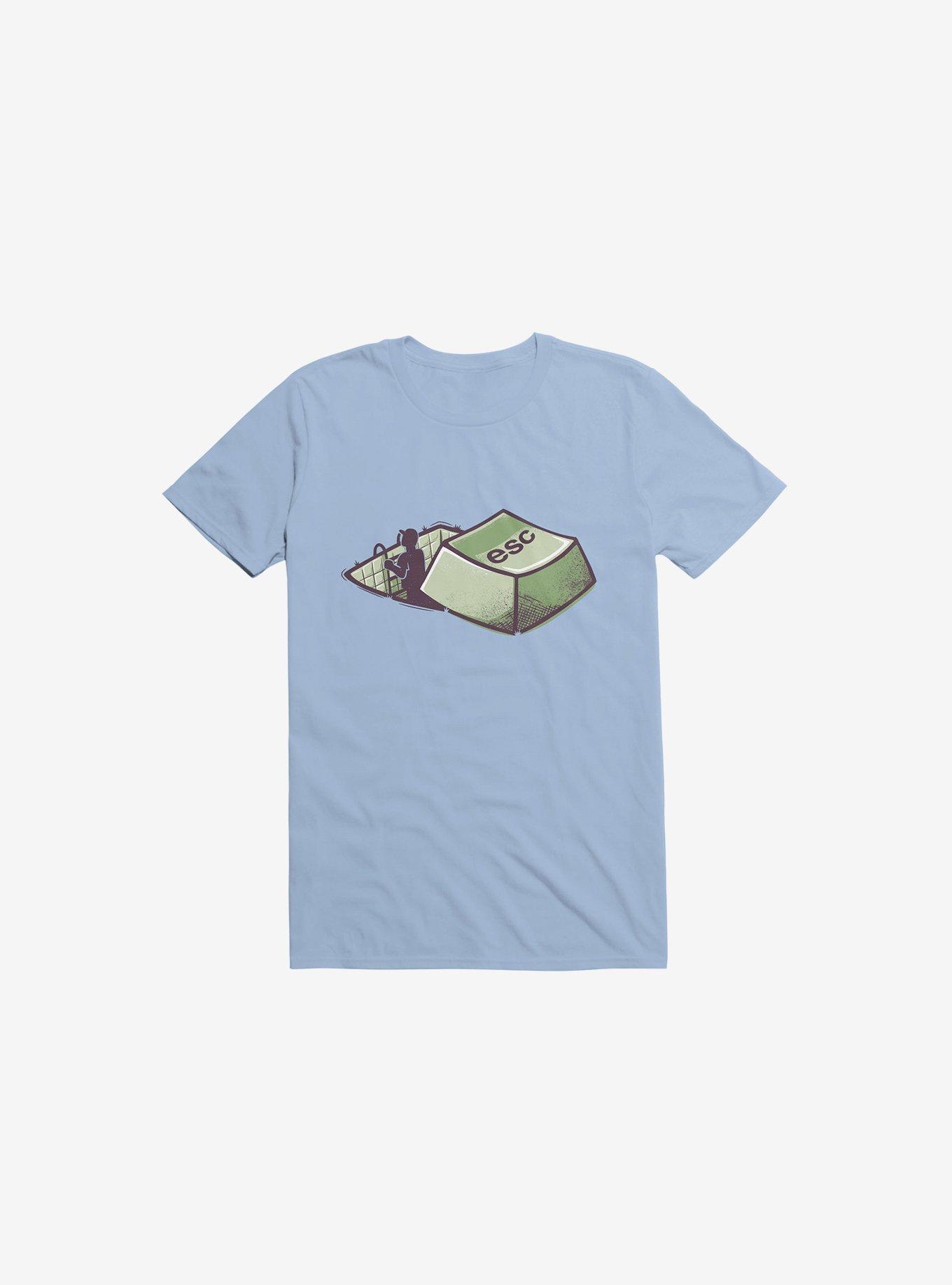 Introvert's Escape Light Blue T-Shirt, LIGHT BLUE, hi-res