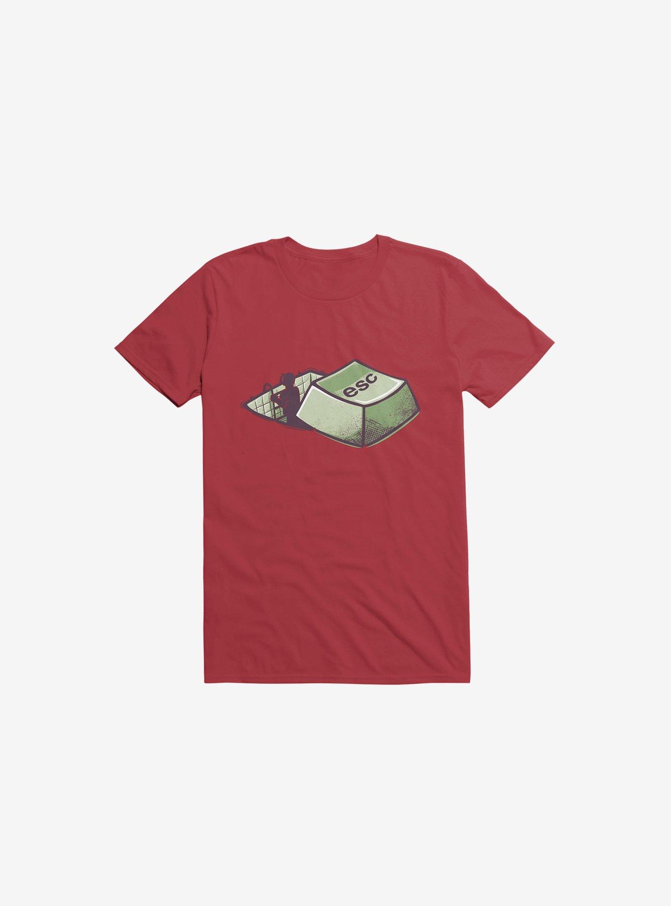 Introvert's Escape Red T-Shirt, RED, hi-res