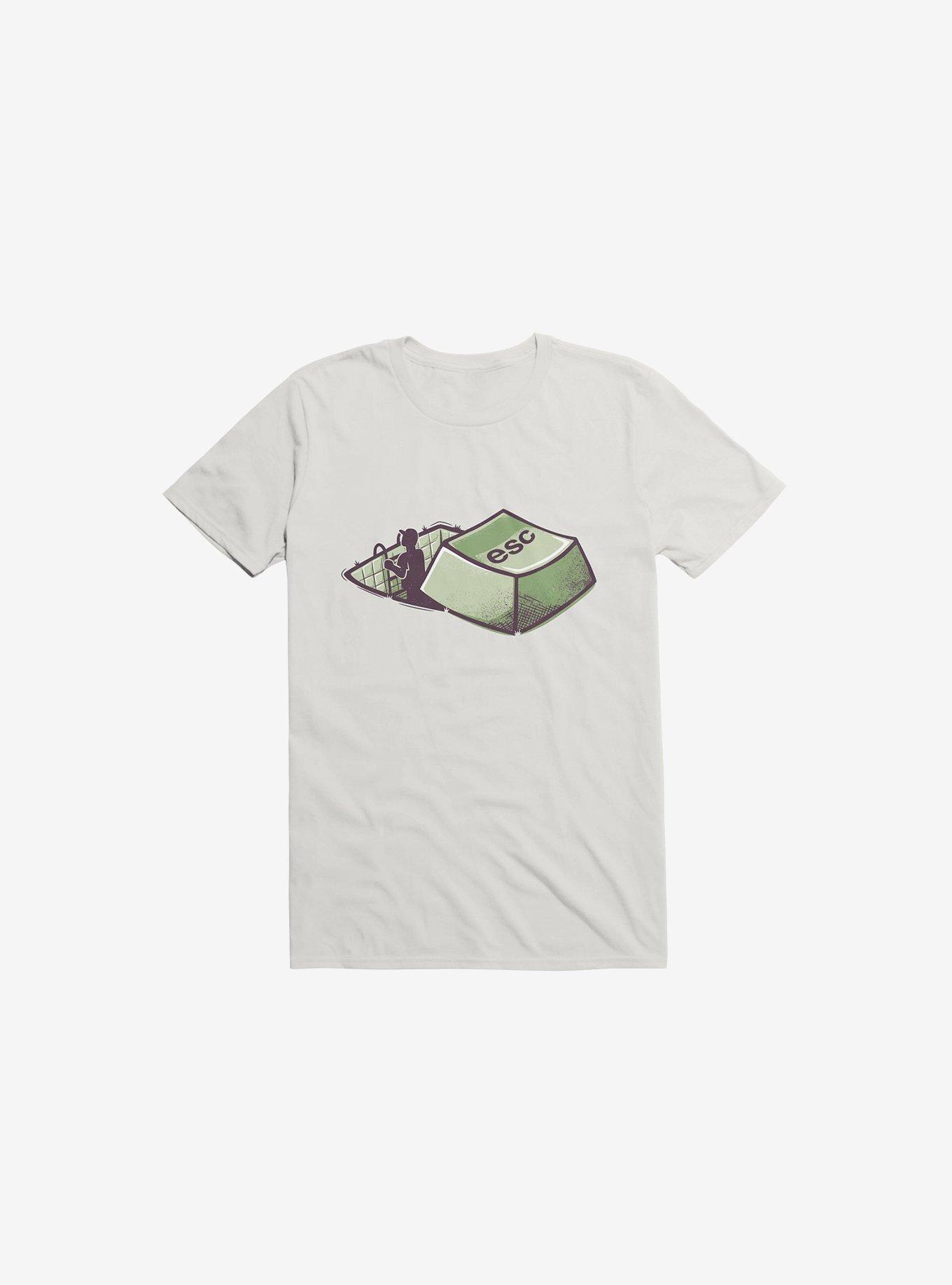 Introvert's Escape White T-Shirt, WHITE, hi-res