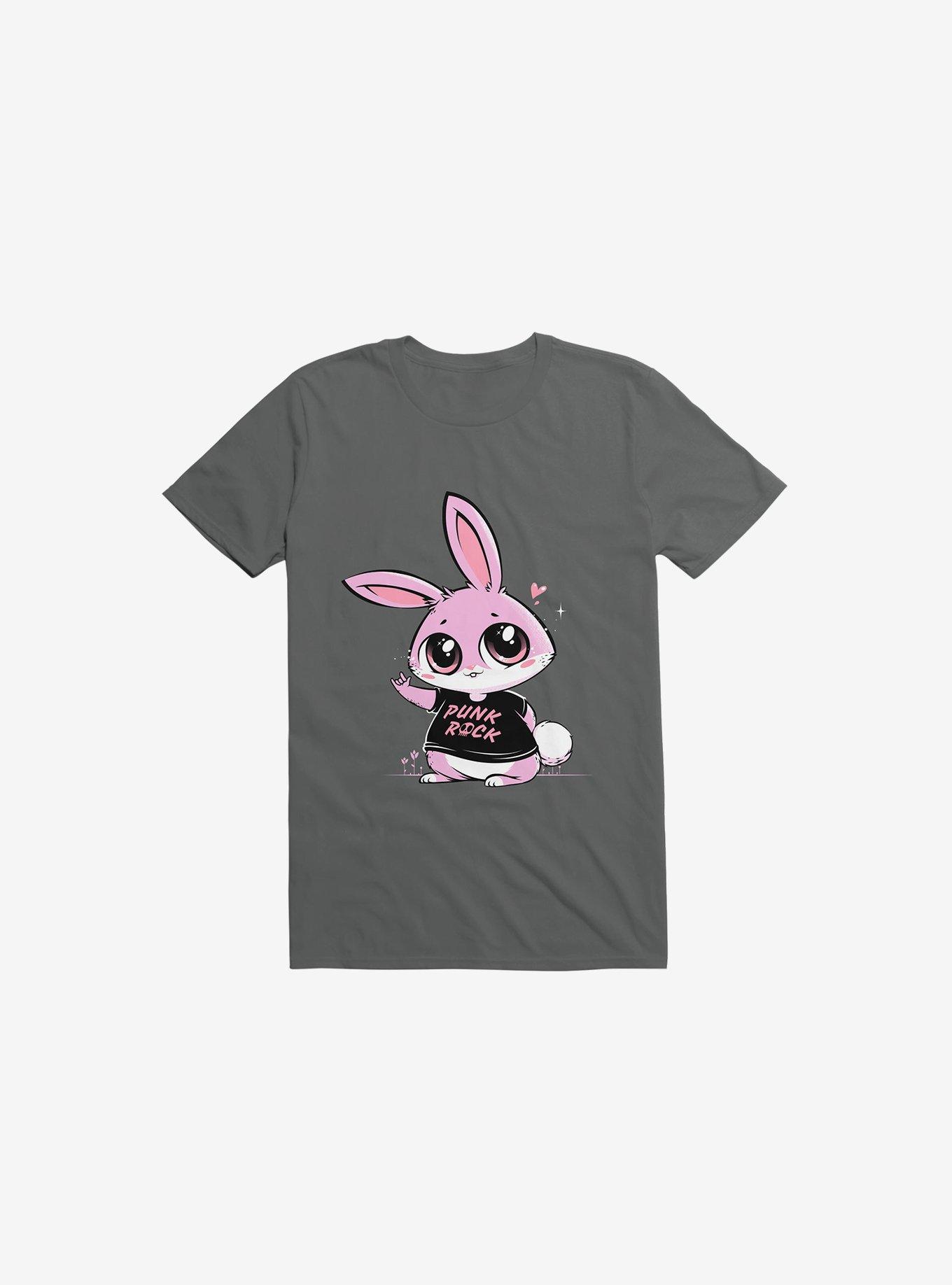 Punk Rock Bunny T-Shirt, CHARCOAL, hi-res