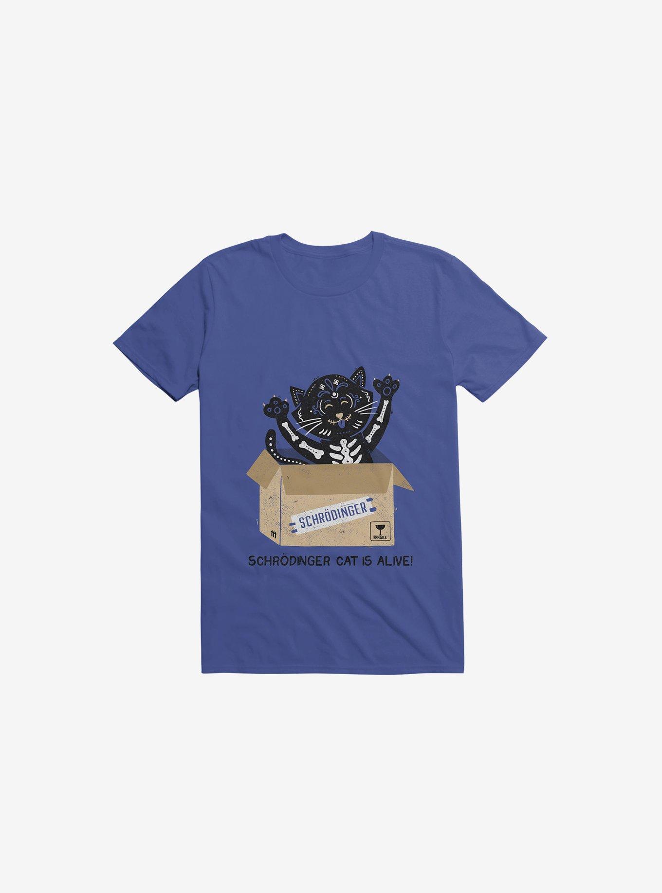 Am I Alive Schr_dinger Cat T-Shirt, ROYAL, hi-res