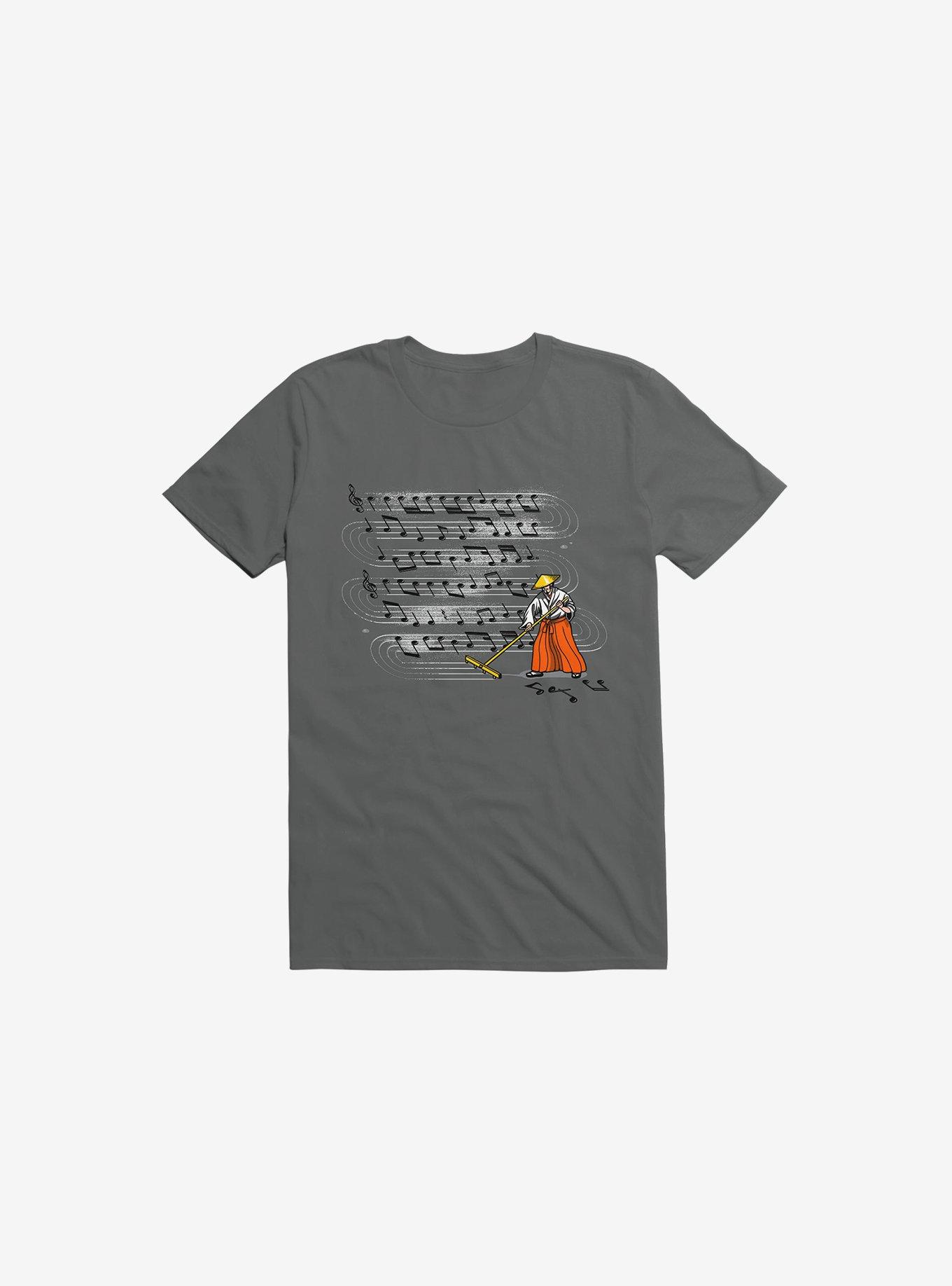 Japanese Zen Garden Song T-Shirt, CHARCOAL, hi-res
