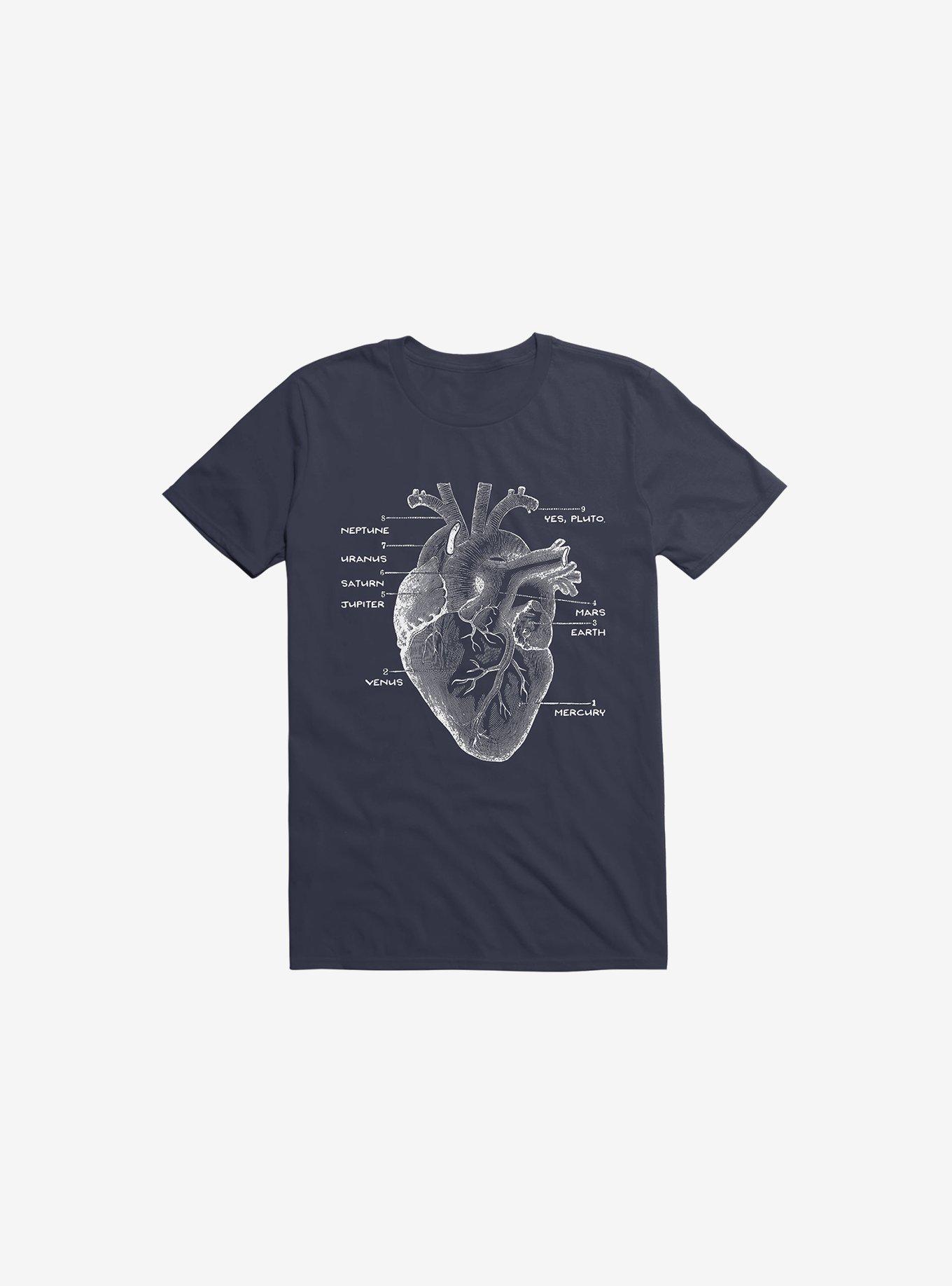 Astro Heart Navy Blue T-Shirt, , hi-res