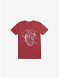 Astro Heart Red T-Shirt, RED, hi-res