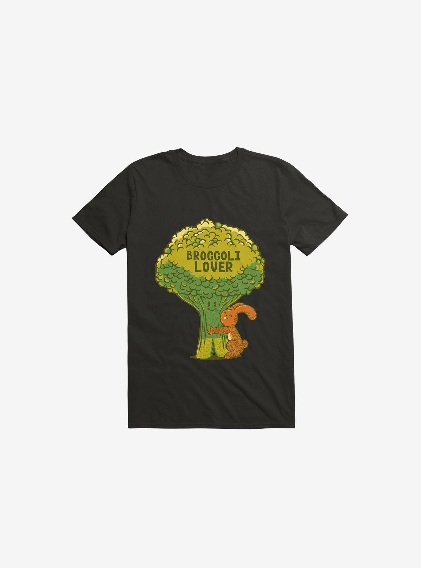 Broccoli Lover Black T-Shirt, BLACK, hi-res