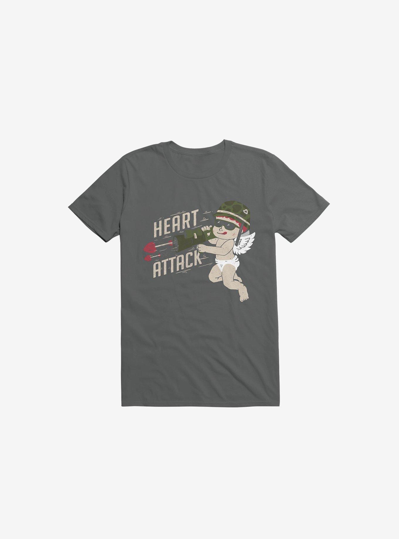 Heart Attack Charcoal Grey T-Shirt, , hi-res