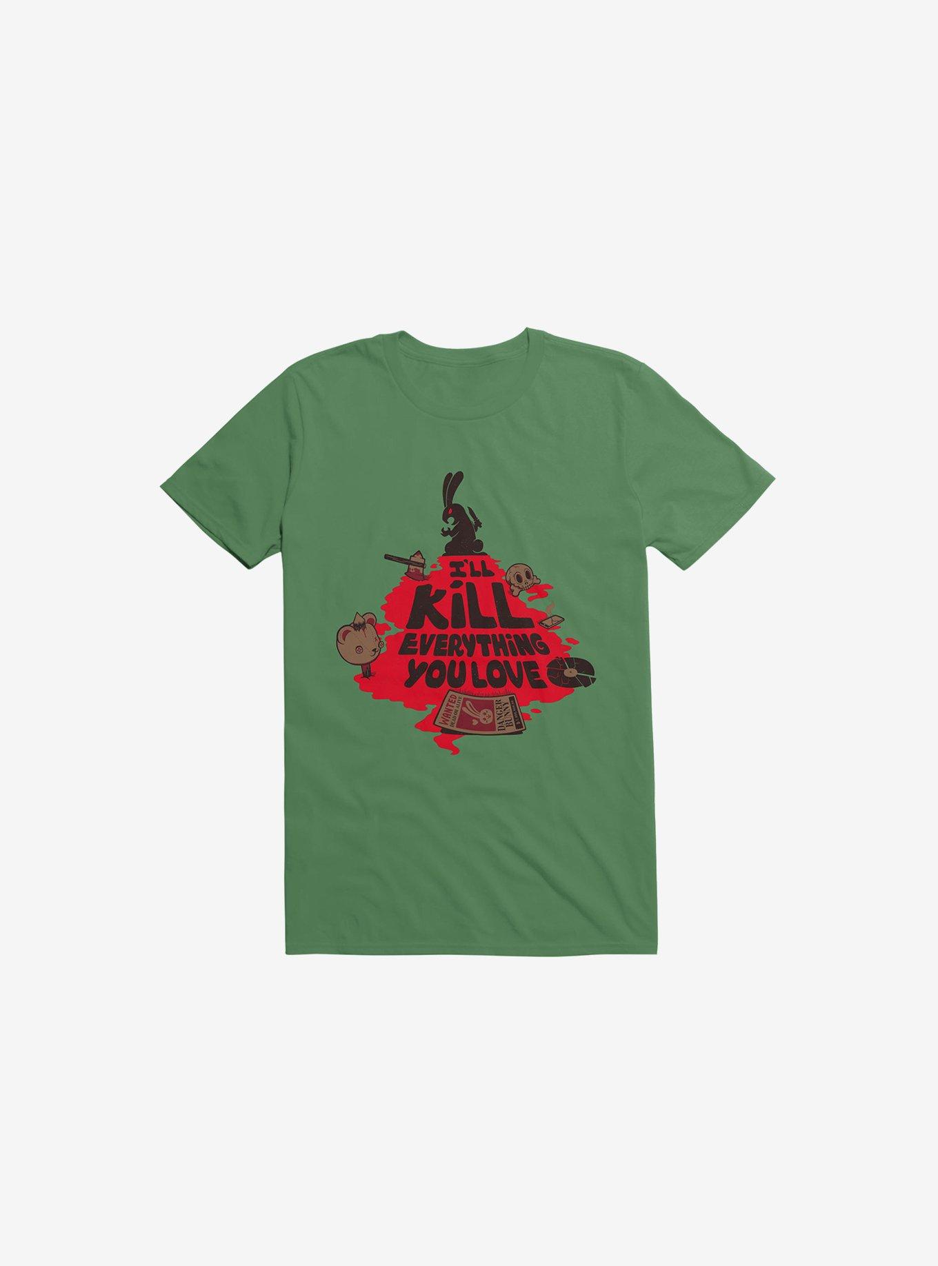 I'll Kill Everything You Love Bunny Kelly Green T-Shirt, , hi-res