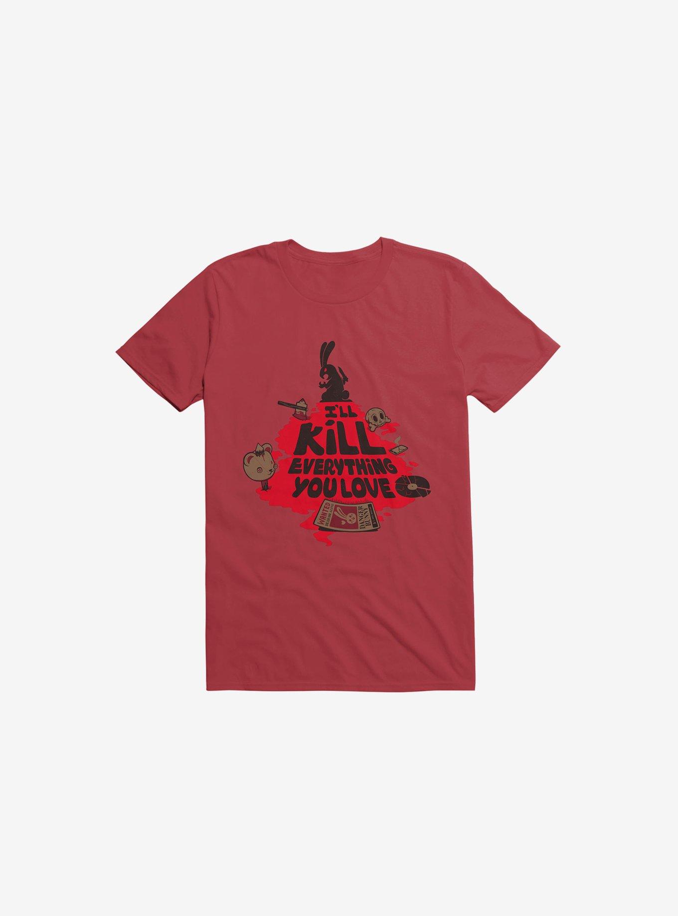 I'll Kill Everything You Love Bunny Red T-Shirt, , hi-res