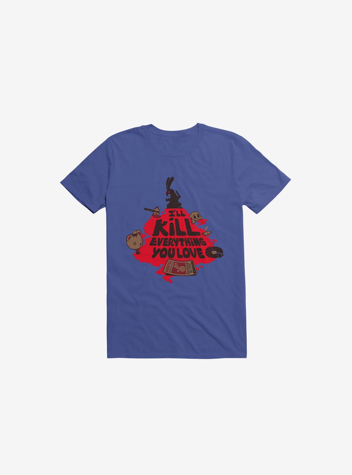 I'll Kill Everything You Love Bunny Royal Blue T-Shirt, , hi-res