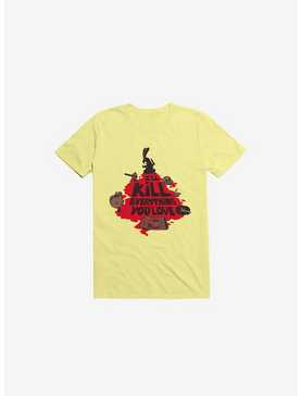 I'll Kill Everything You Love Bunny Corn Silk Yellow T-Shirt, , hi-res
