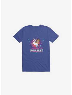 I'm Going To Mars! Cat Riding Unicorn Royal Blue T-Shirt, , hi-res