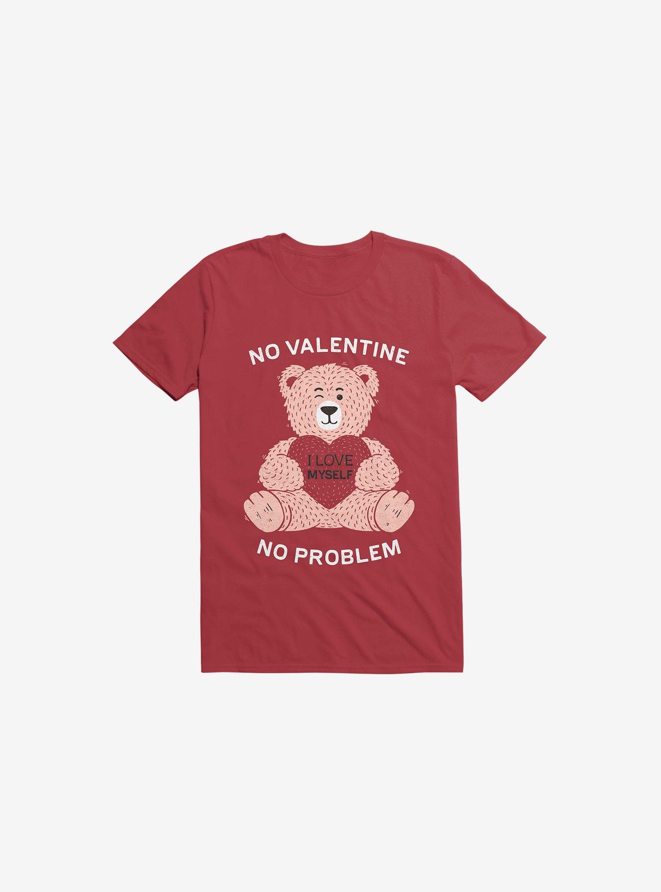 No Valentine, No Problem T-Shirt, RED, hi-res