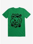 Badass Cat T-Shirt, KELLY GREEN, hi-res