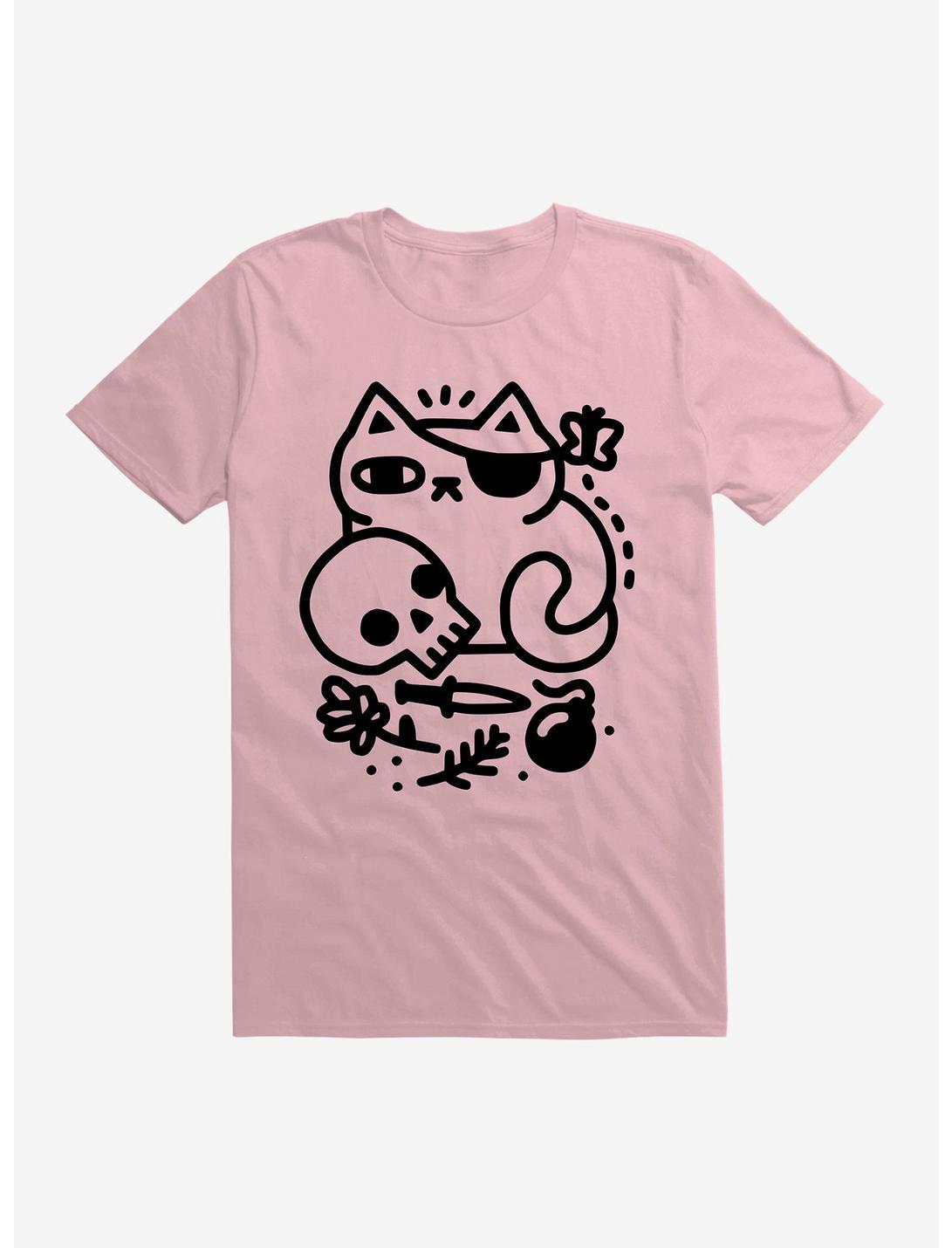 Badass Cat T-Shirt, LIGHT PINK, hi-res
