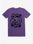 Badass Cat T-Shirt, PURPLE, hi-res
