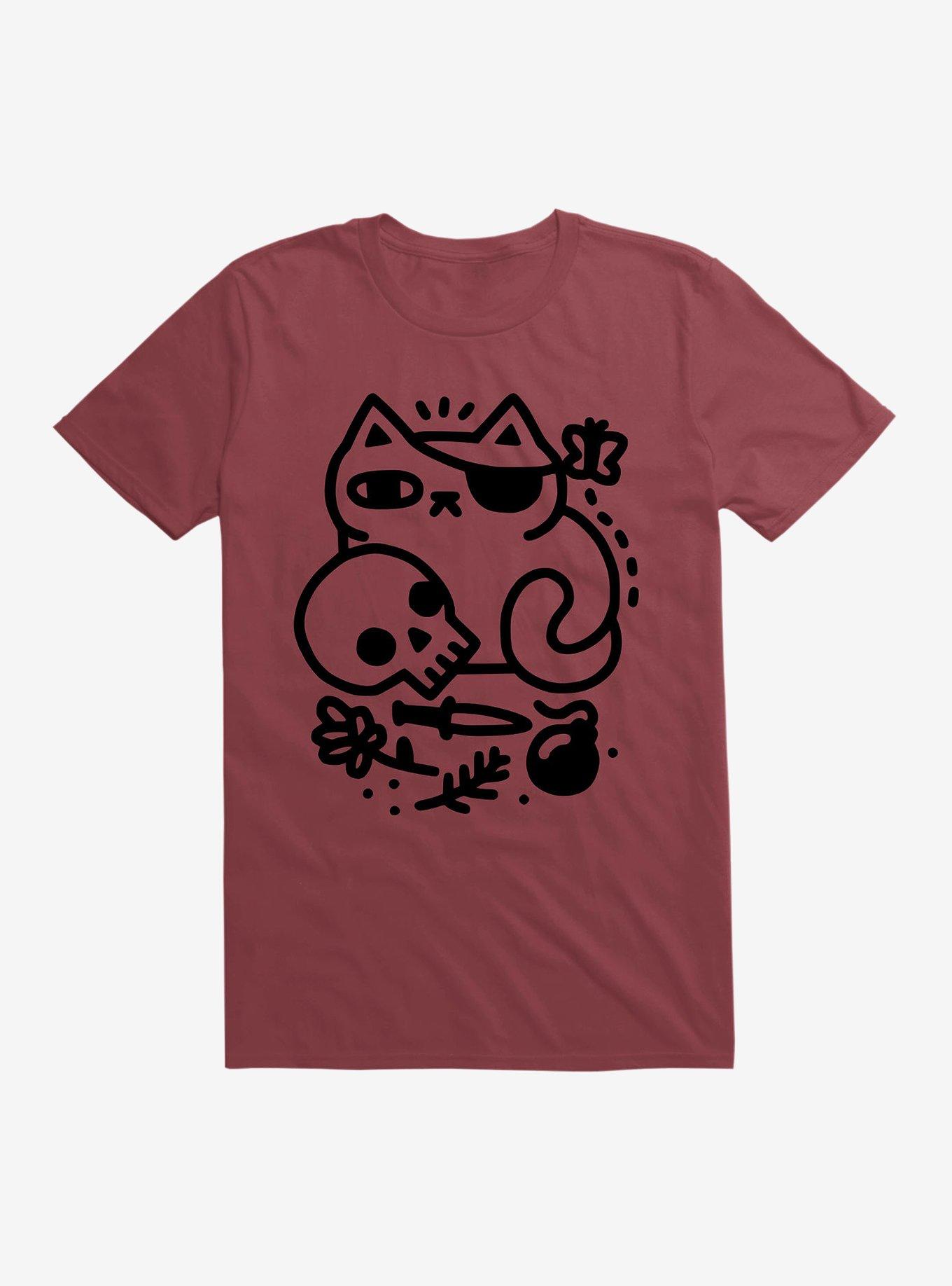 Badass Cat T-Shirt, SCARLET, hi-res