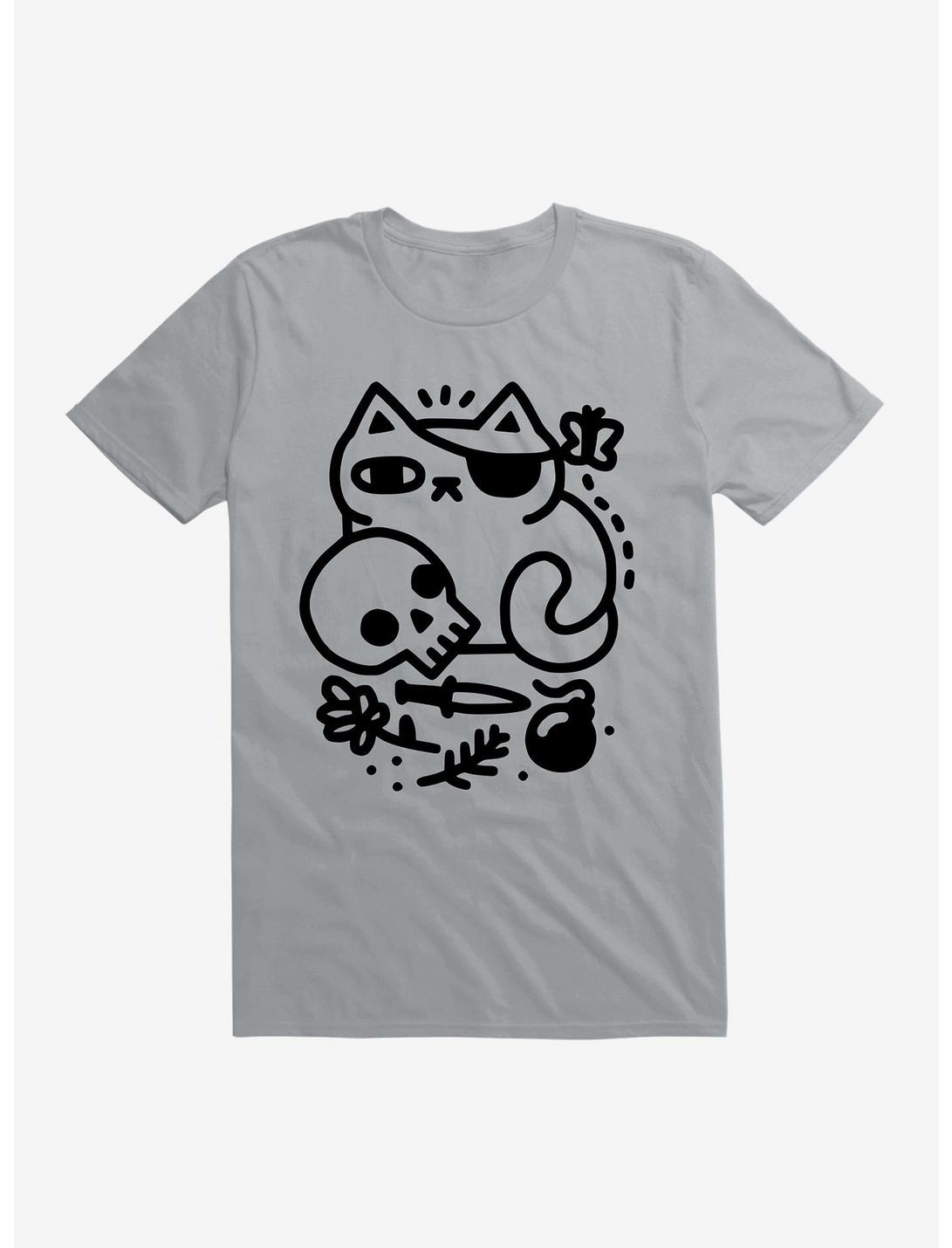 Badass Cat T-Shirt, SILVER, hi-res