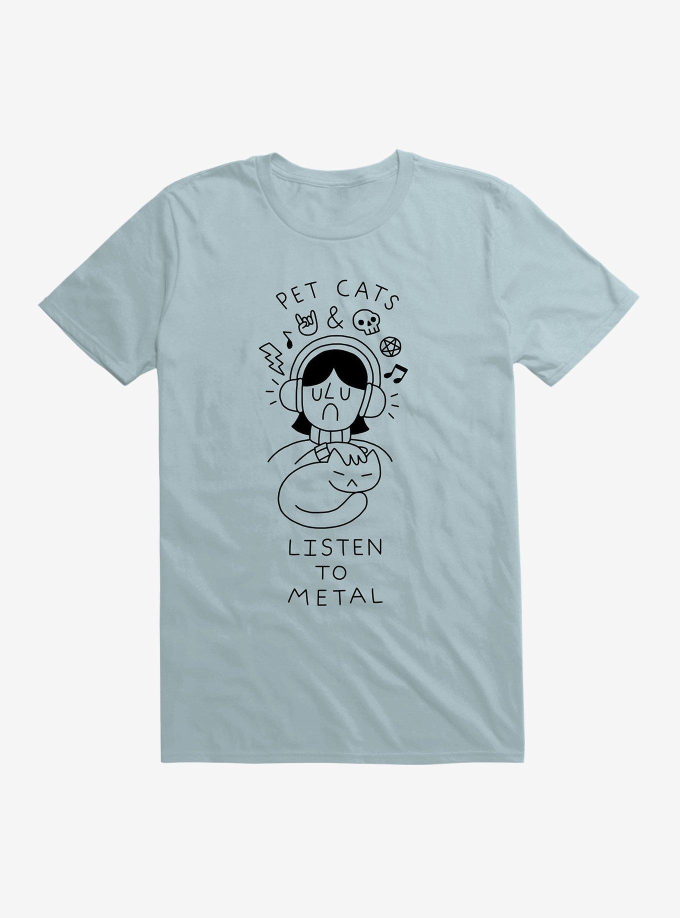Pet Cats & Listen To Metal T-Shirt, , hi-res